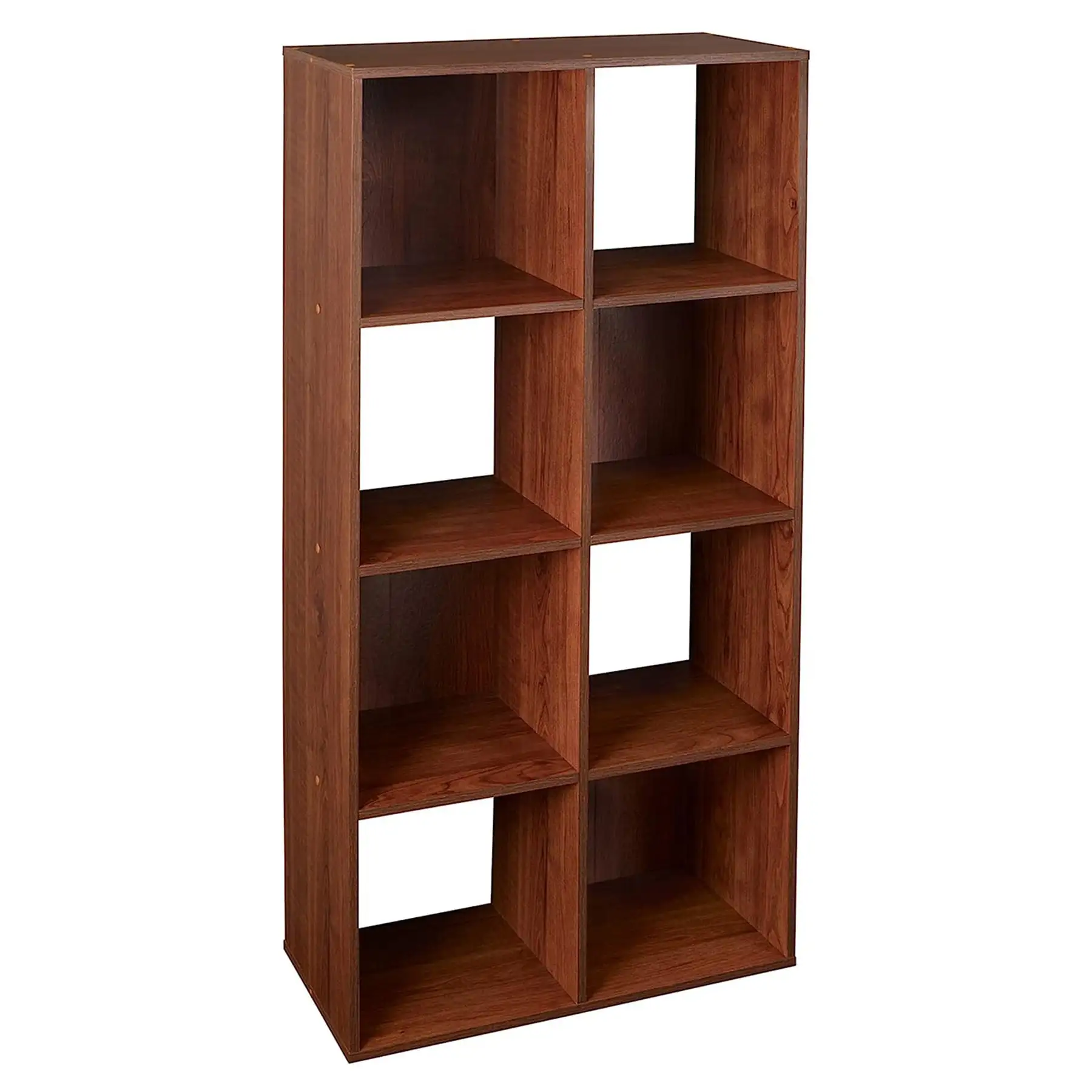 ClosetMaid 8 Cube Cubby Wood Open Bookcase Display Shelf Organizer, Dark Cherry