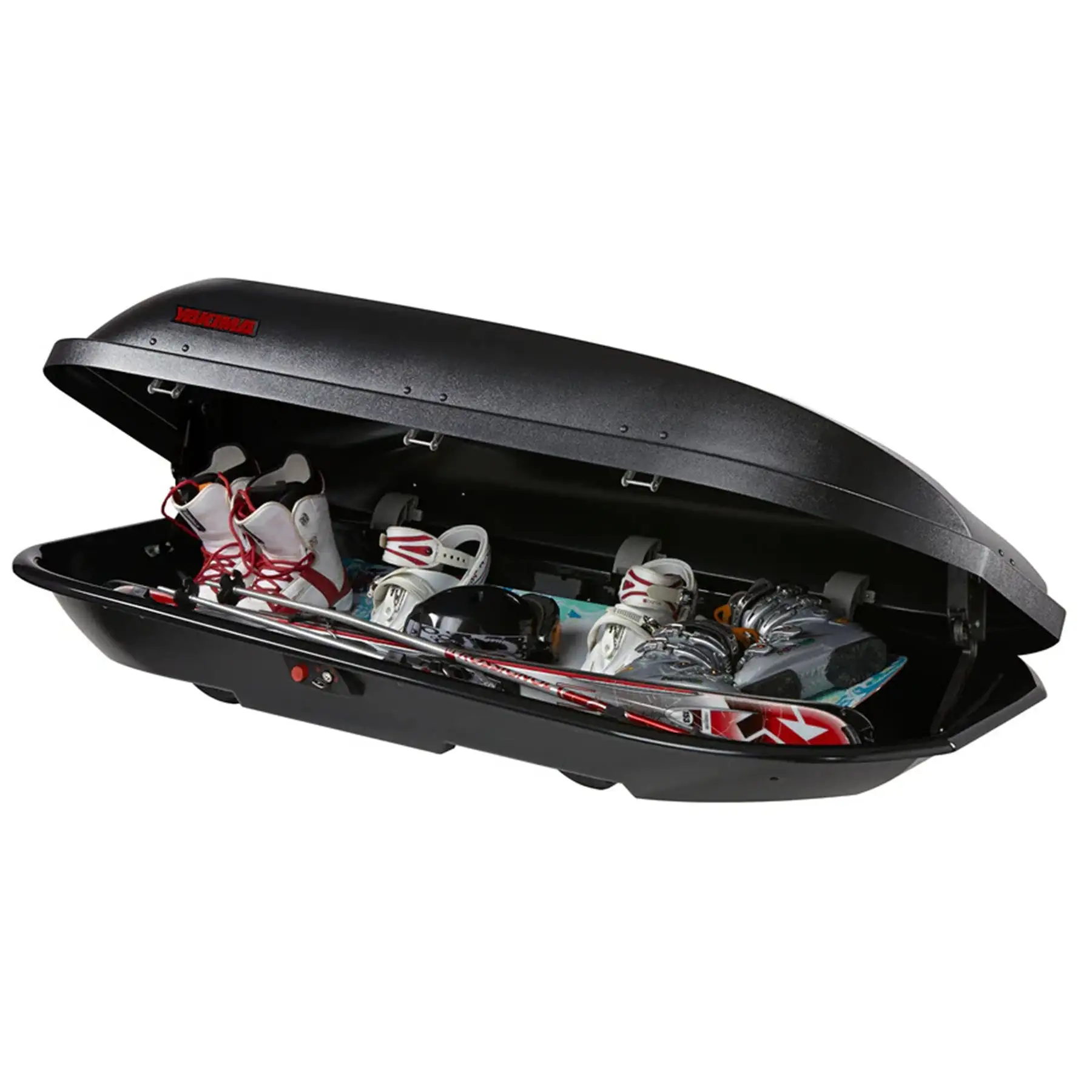 Rocketbox Rafting Yakima RocketBox Pro 14 Cubic Foot Vehicle Rooftop Compact Cargo Box ...
