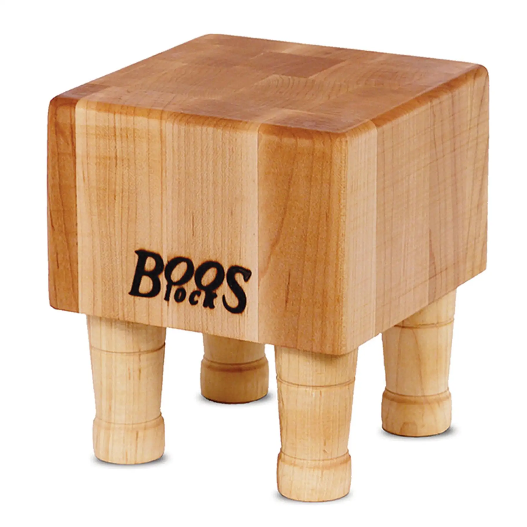 John Boos MC Series Square Wood Cutting Board with Feet, 6" x 6", Maple