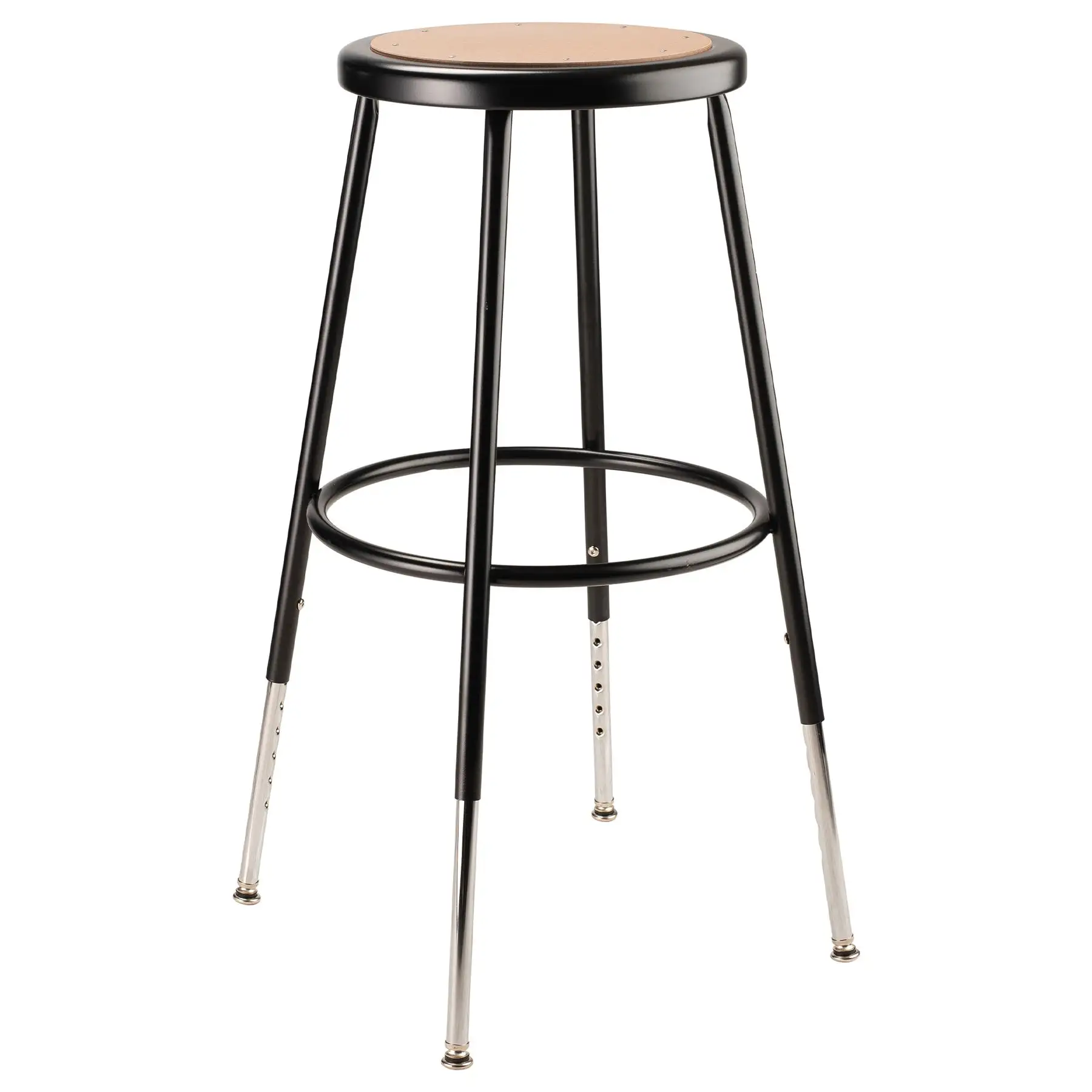 National Public Seating 6200 Series Heavy Duty 32.5" Adjustable Stool, Black