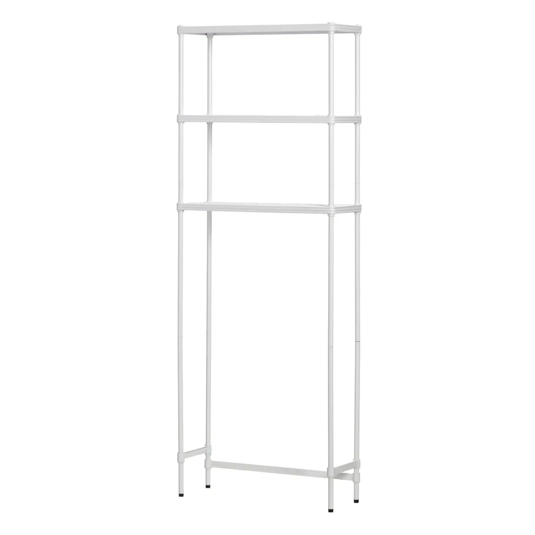 Design Ideas MeshWorks 3 Tier Metal Bathroom Storage Shelving Unit Rack, White