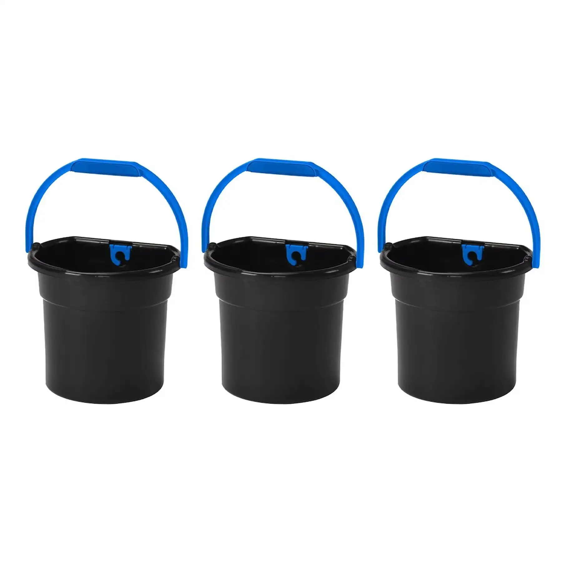 Gracious Living 5.8 Gallon Flat Back Indoor Outdoor Garden Water Bucket (3 Pack)