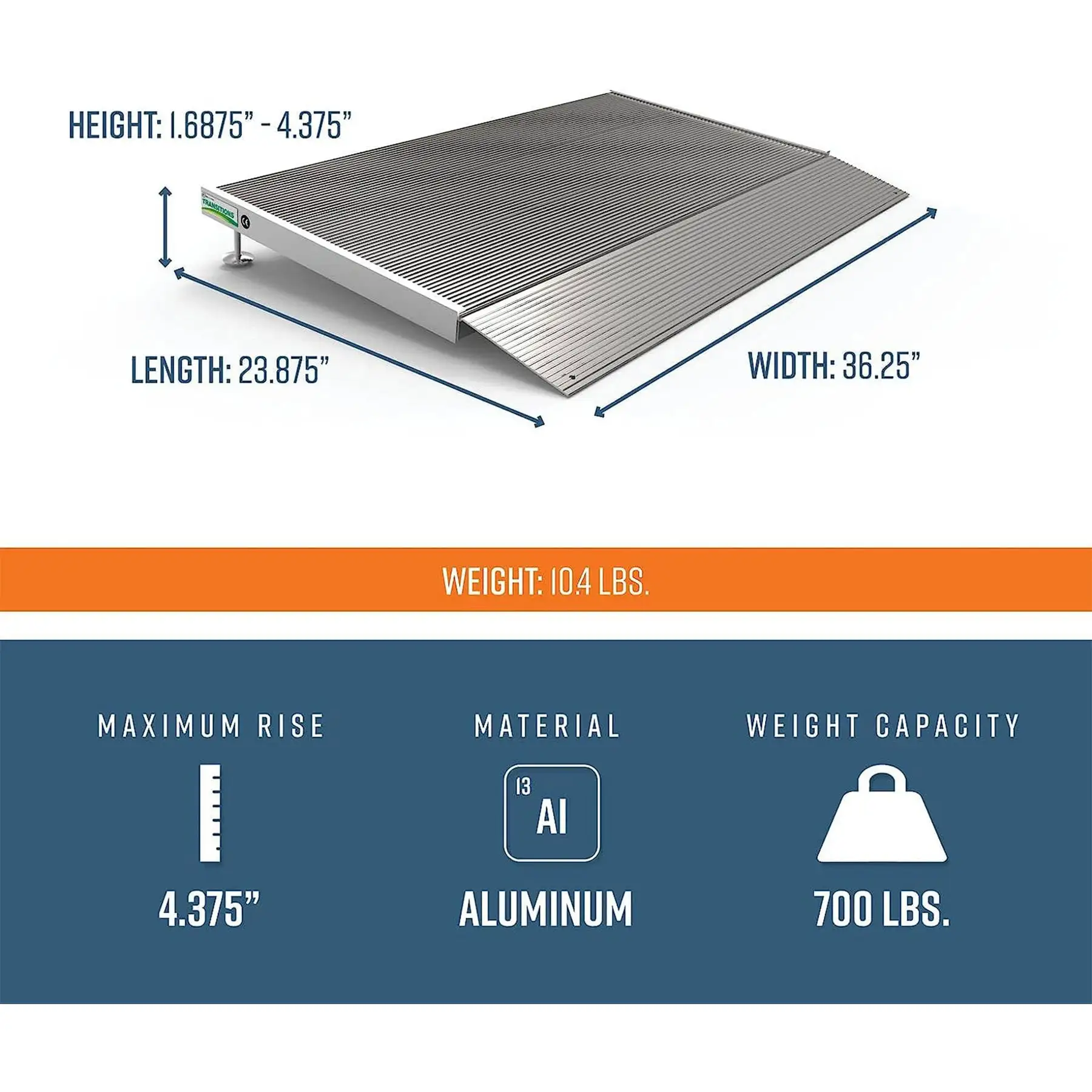 Angled Stern Ramp EZ-ACCESS TRANSITIONS 24?? Self Supporting Aluminum Angled Entry Ramp ...