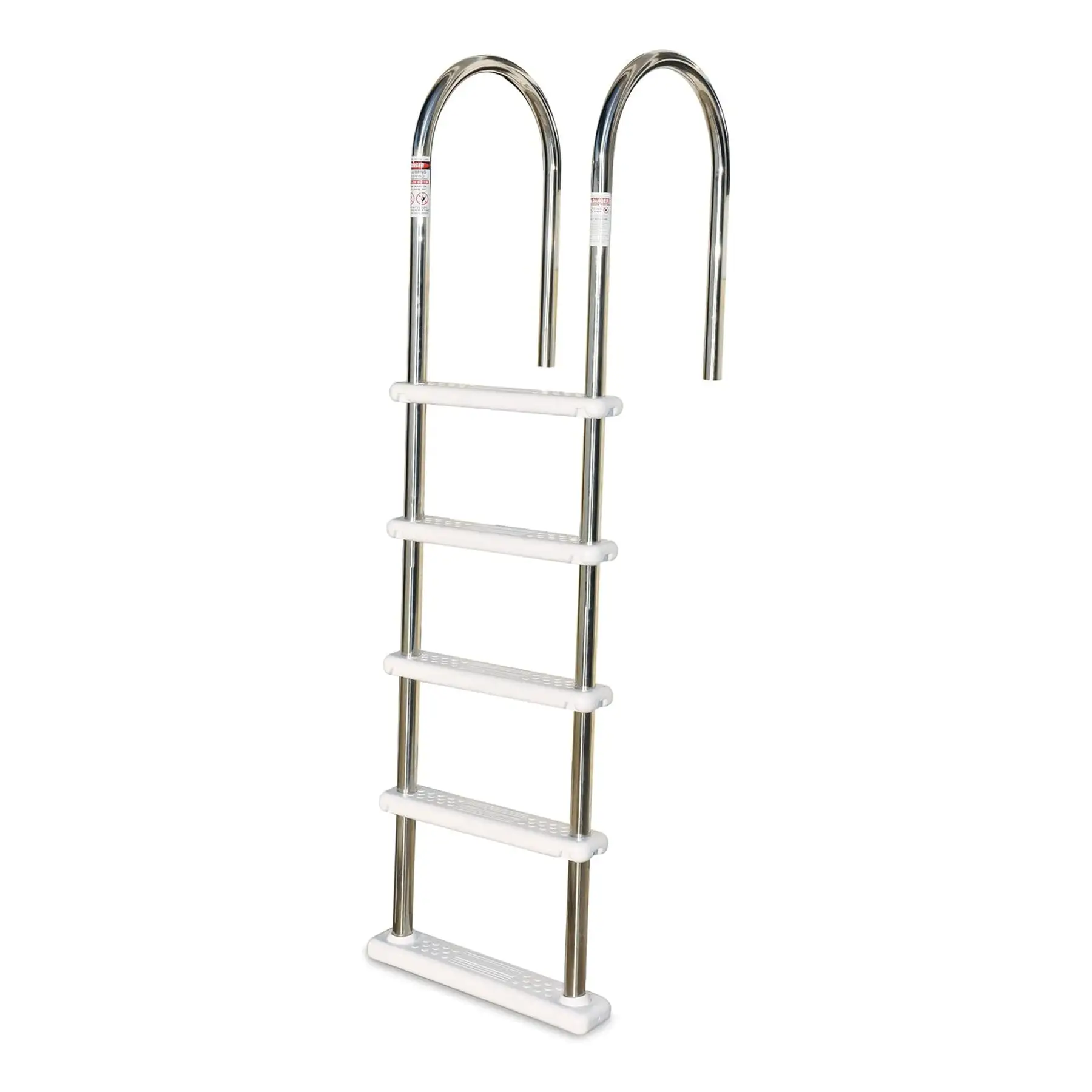 Swimline HydroTools Stainless Steel Pool Deck Ladder with Non Slip Molded Steps