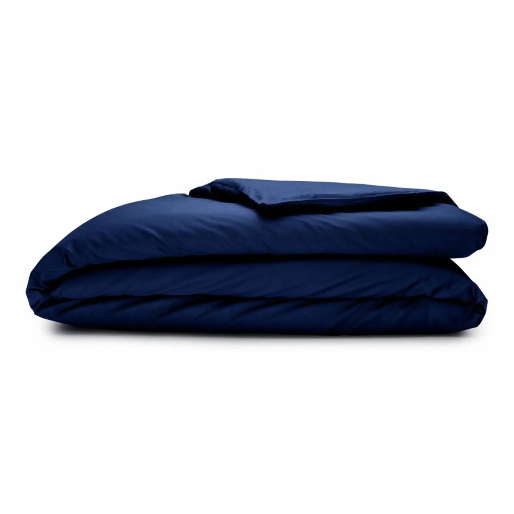 Sleepgram Supima 400 Thread Count Cotton Duvet Cover with Travel Bag, King, Blue