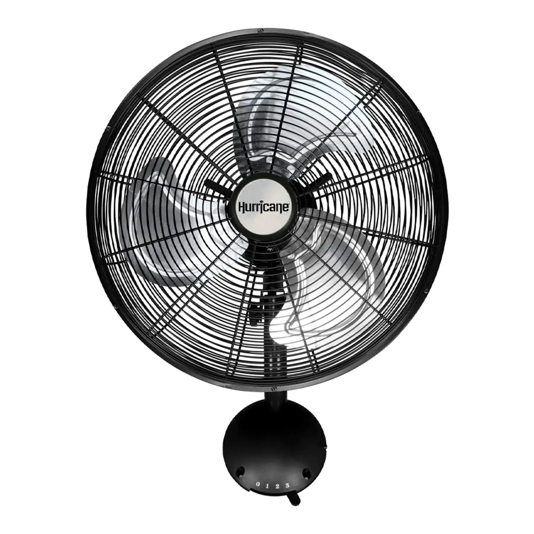 Hurricane 16 Inch Pro High Velocity Oscillating Metal Wall Mount Fan, Black