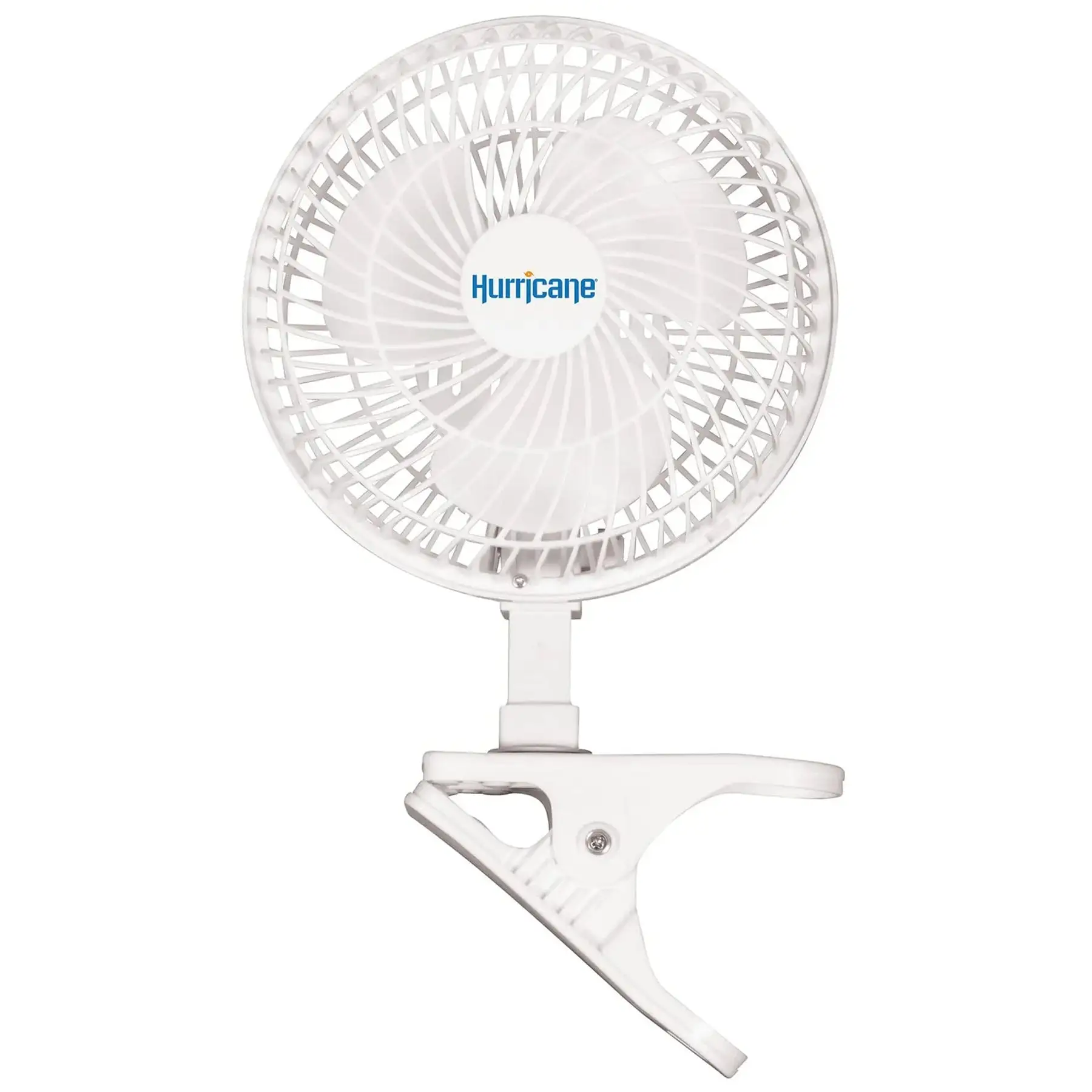 Hurricane Classic 6" Clip Fan, 2 Speed Desk Table Fan w/ Adjustable Tilt, White