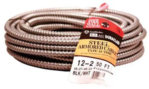 Southwire 55274922 Cable Ac 12-2 Alflex Thhn Bond Wire With Steel Armor 50'