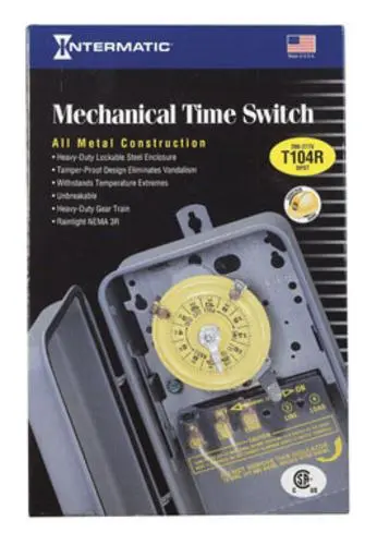 Intermatic T104R Mechanical Time Switch Electric Hot Tub Timer