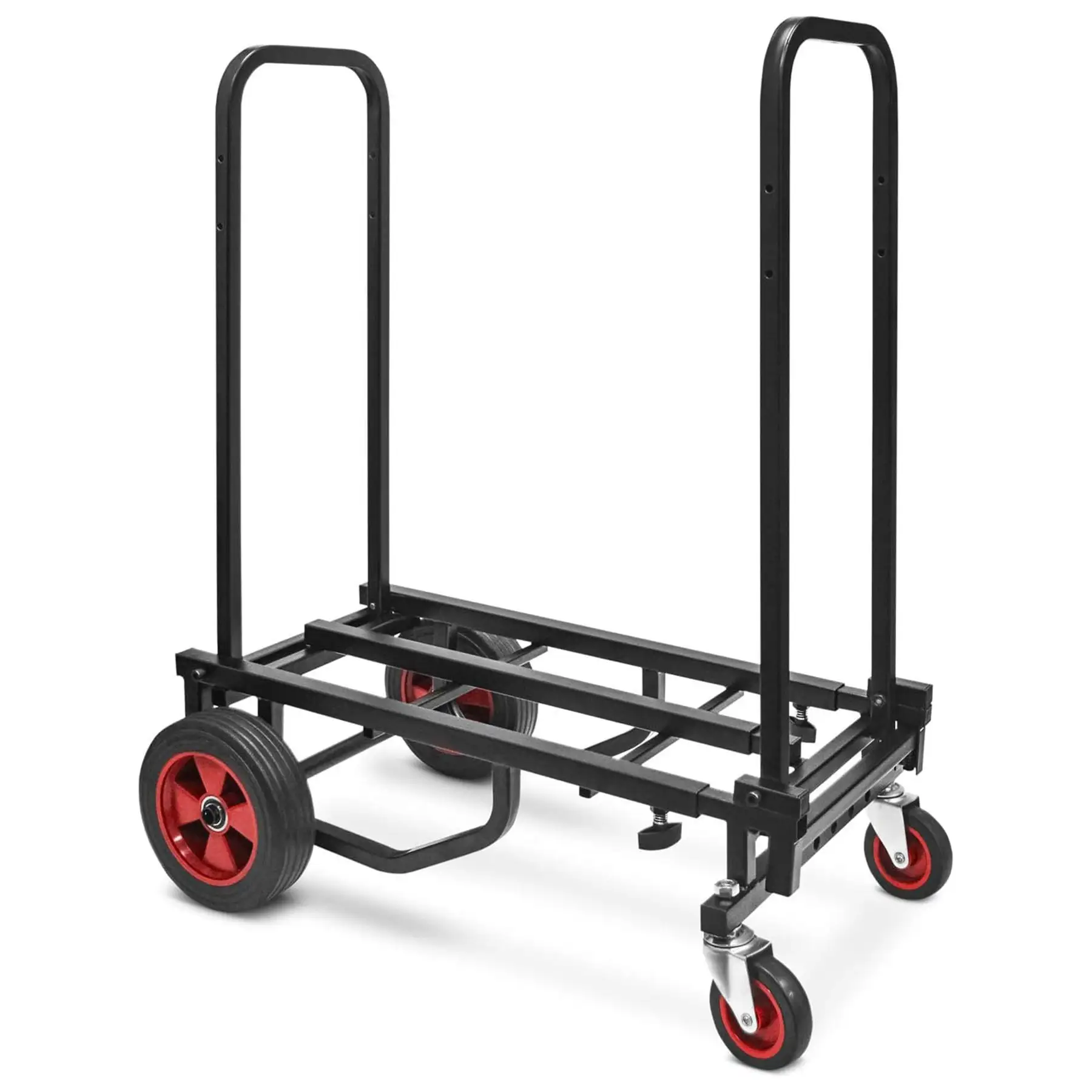 Pyle Compact Adjustable Folding Hand Truck Dolly Platform Equipment Cart, Black