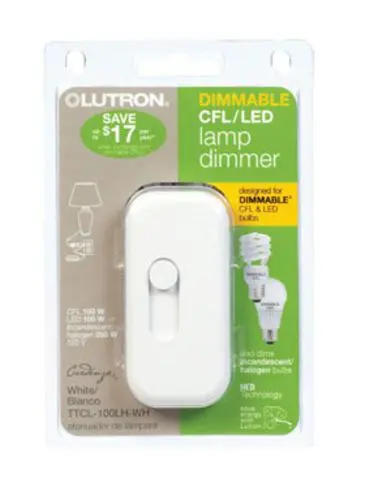 Lutron Electronics DVWCL-153PH-WH Dimmer Dimmable Cfl/Led