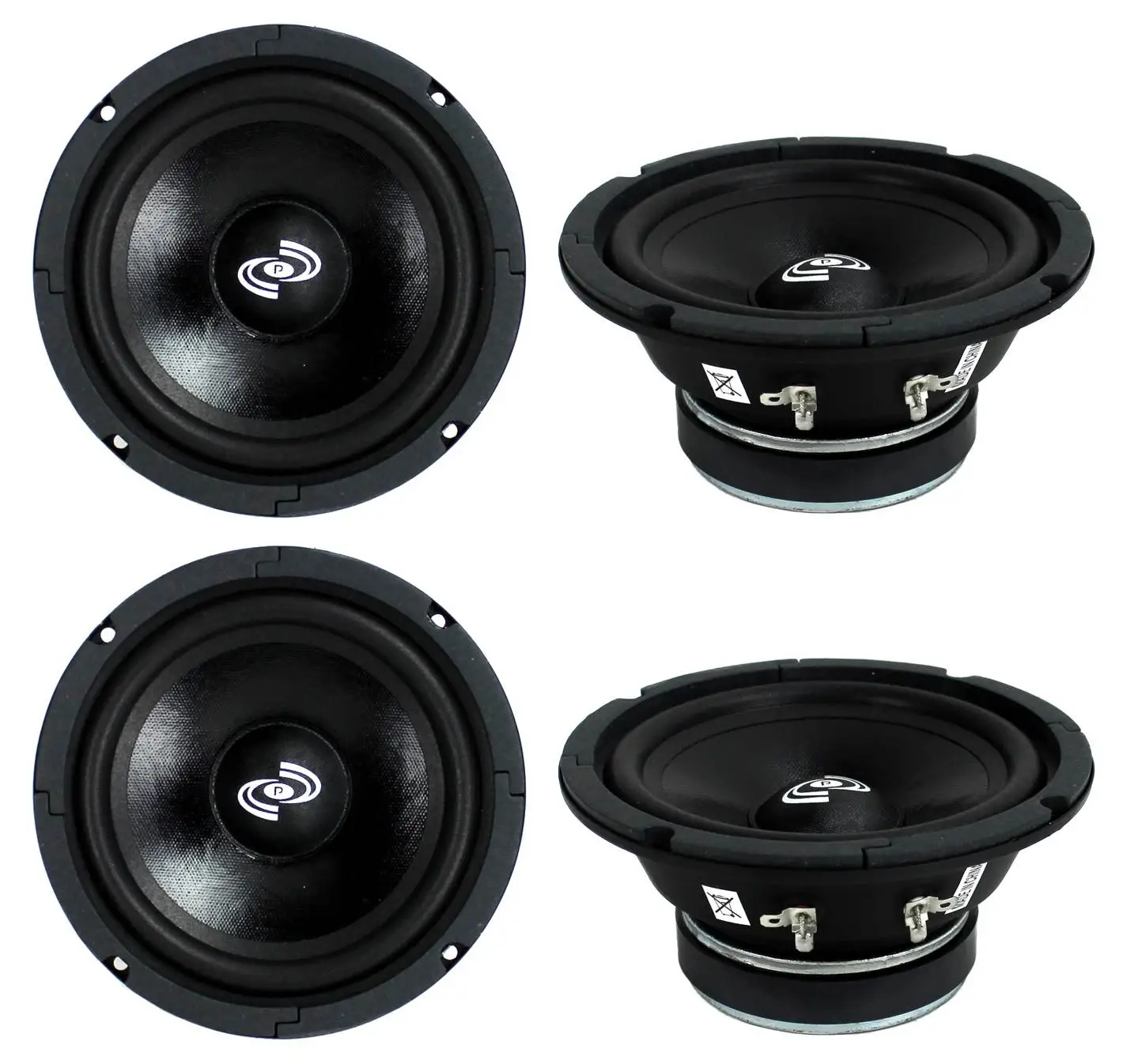 4) Pyle PDMR6 MidRange 6.5" 1200W Car Mid Bass Mid Range Woofers Audio Speakers