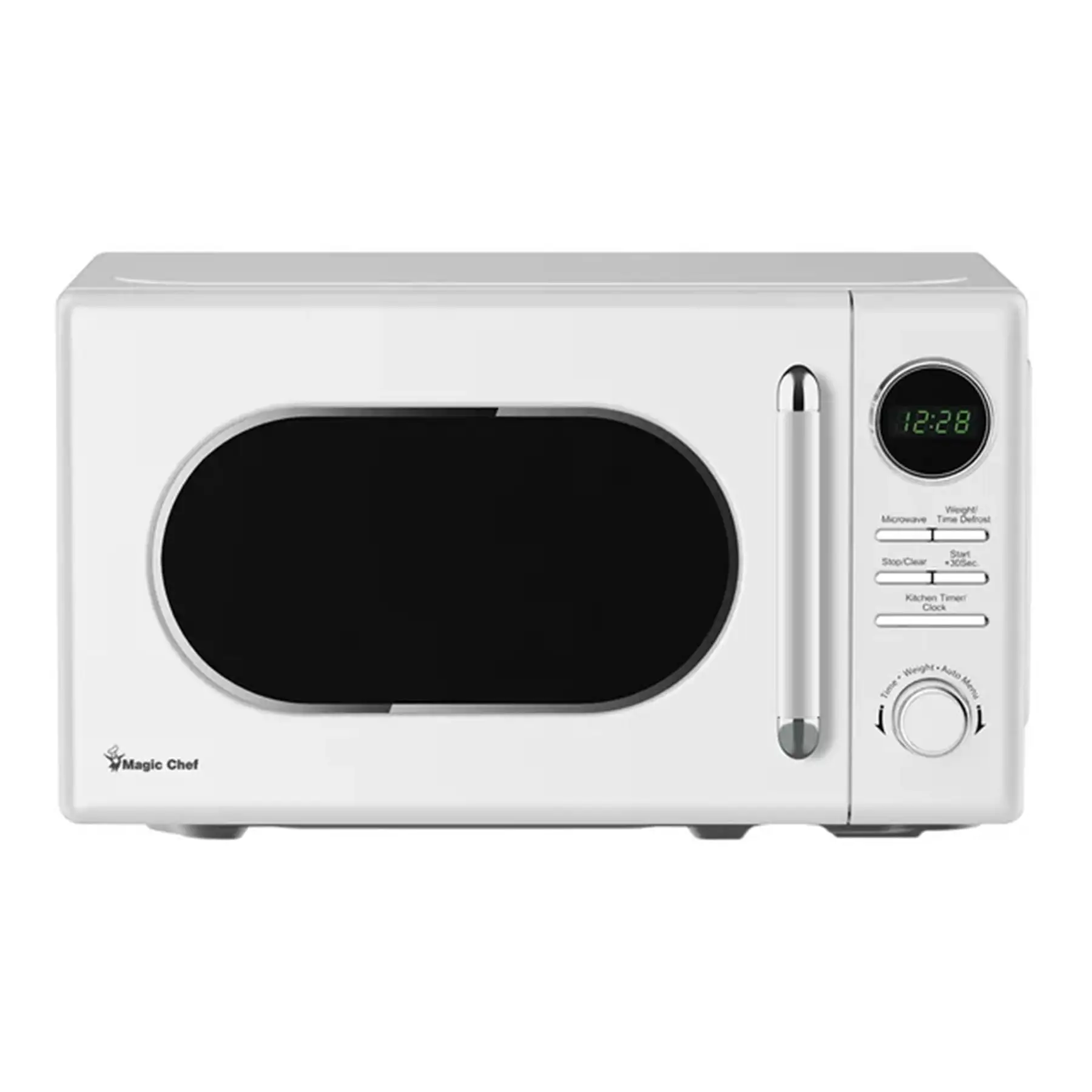 Magic Chef 0.7 Cubic Feet 700 Watt Classic Retro Countertop Microwave, White