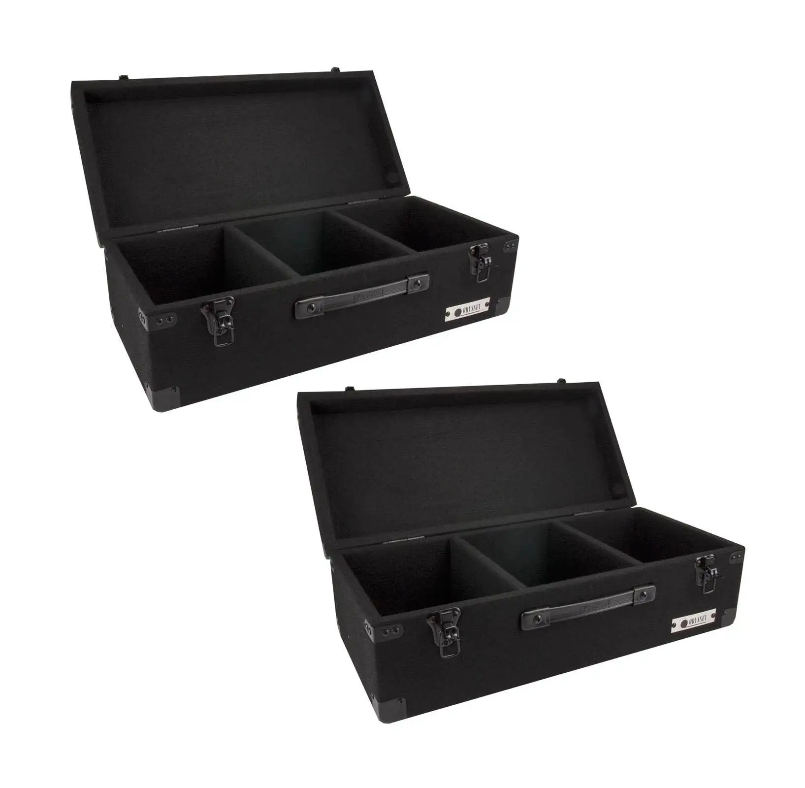 Odyssey C45200 3-Row Carpeted Storage DJ Cases Hold 400 45Rpm Vinyl Records, Set of 2