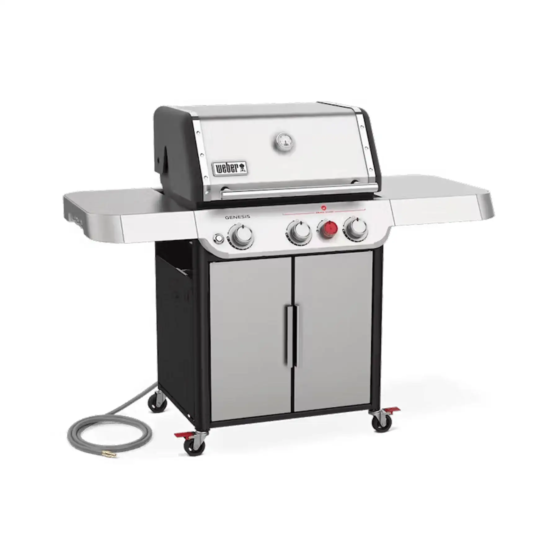 Weber Genesis S-325s Outdoor Stainless Steel 3 Burner Natural Gas Grill, Silver