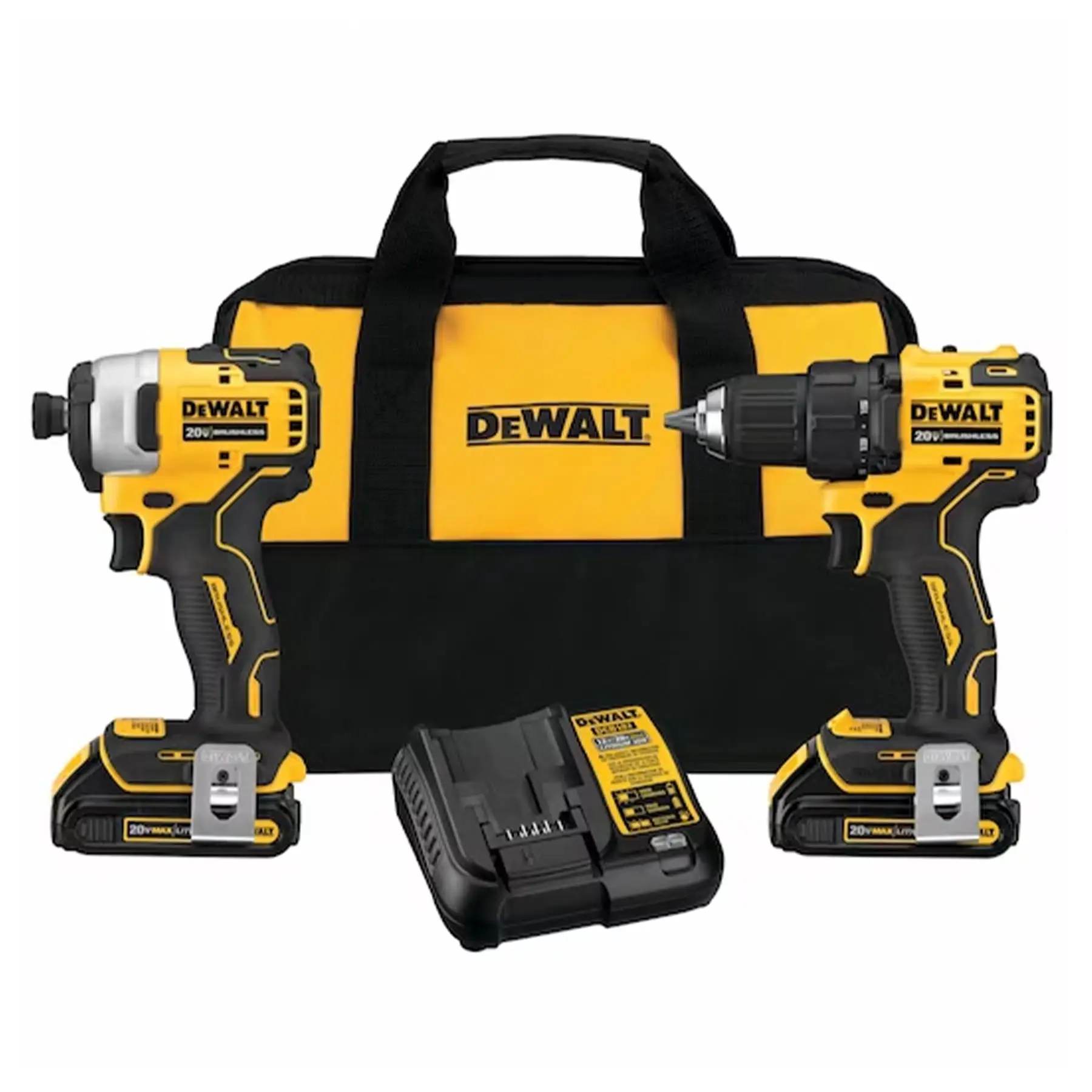 DeWalt ATOMIC 20 Volt MAX Brushless Cordless Drill and Impact Driver Combo Kit