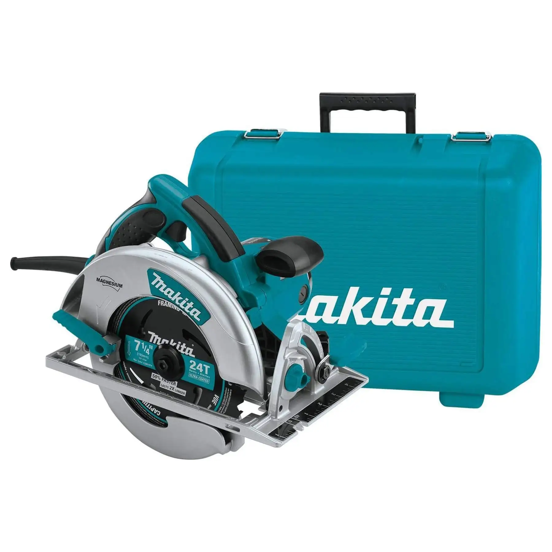 Makita 10.6 Pound Magnesium 7.25 Inch Circular Saw with Built In LED Light, Blue