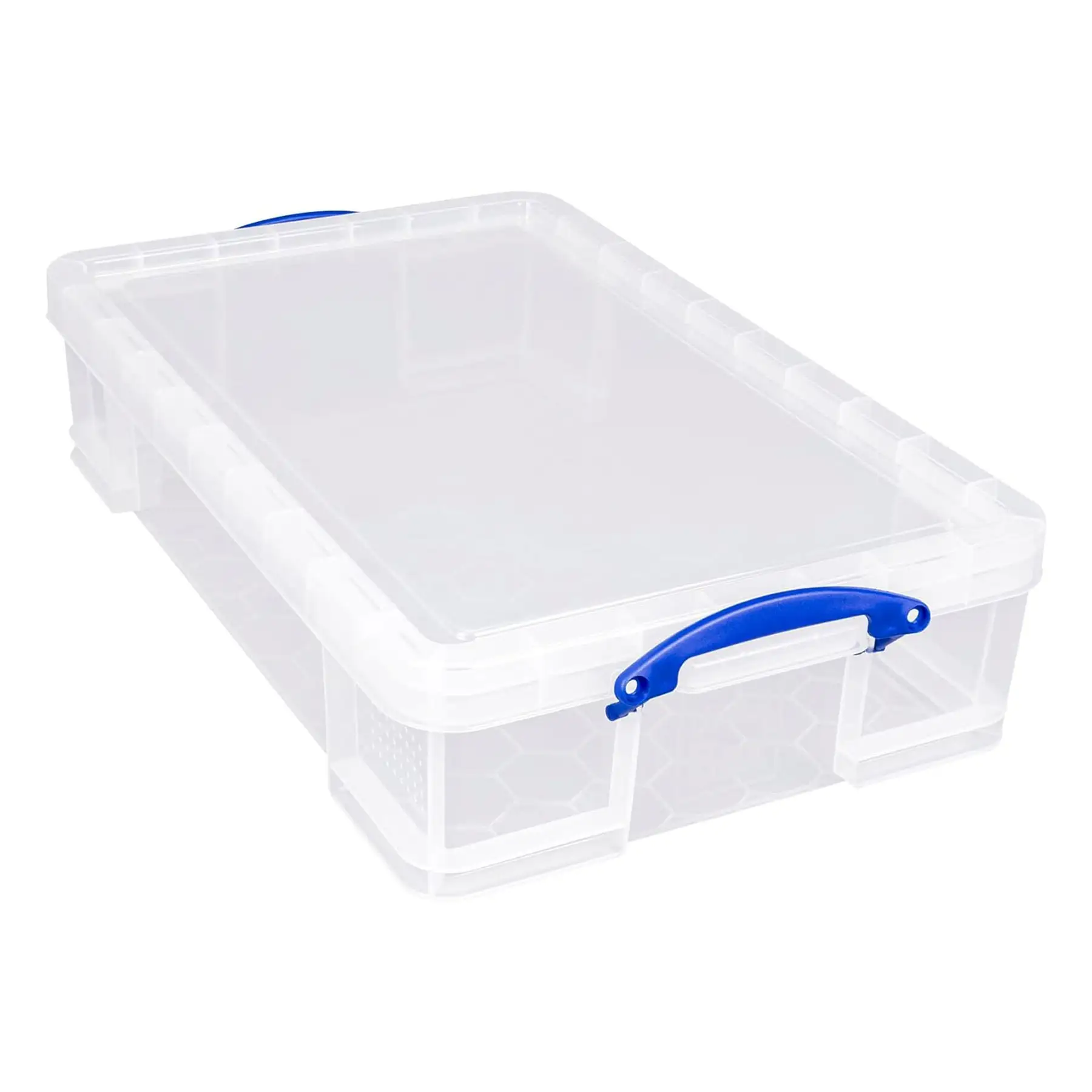 Really Useful Box 33L Storage Container w/Snap Lid & Clip Lock Handle, Clear