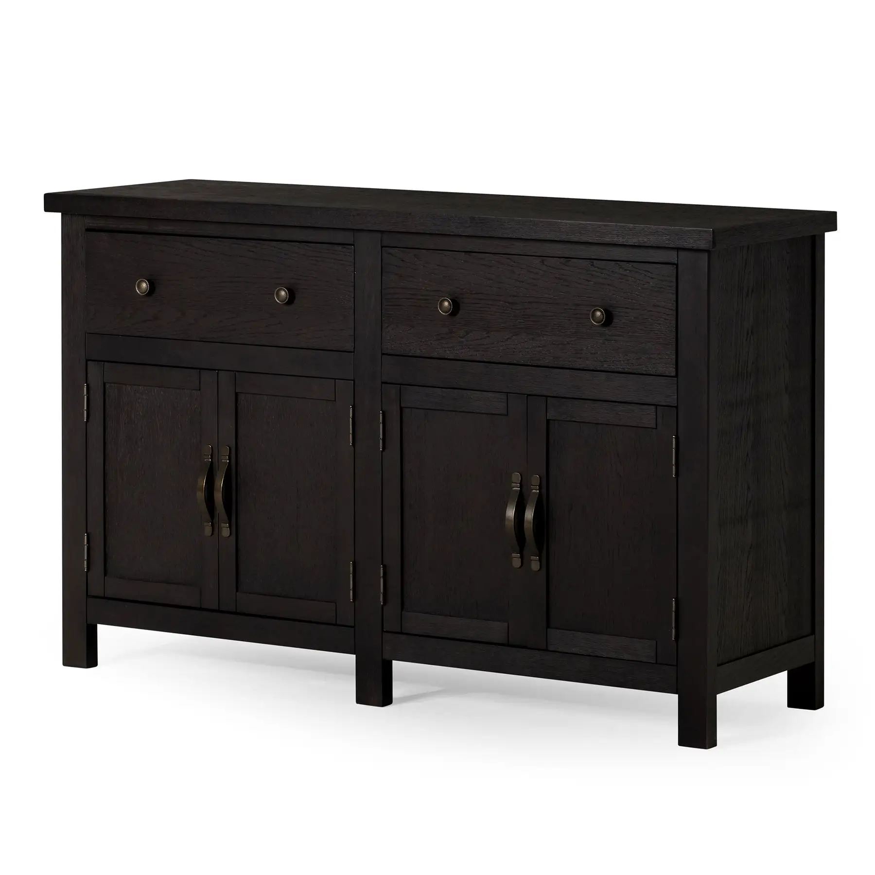 Maven Lane Felix Rustic Wooden Sideboard in Weathered Black Finish