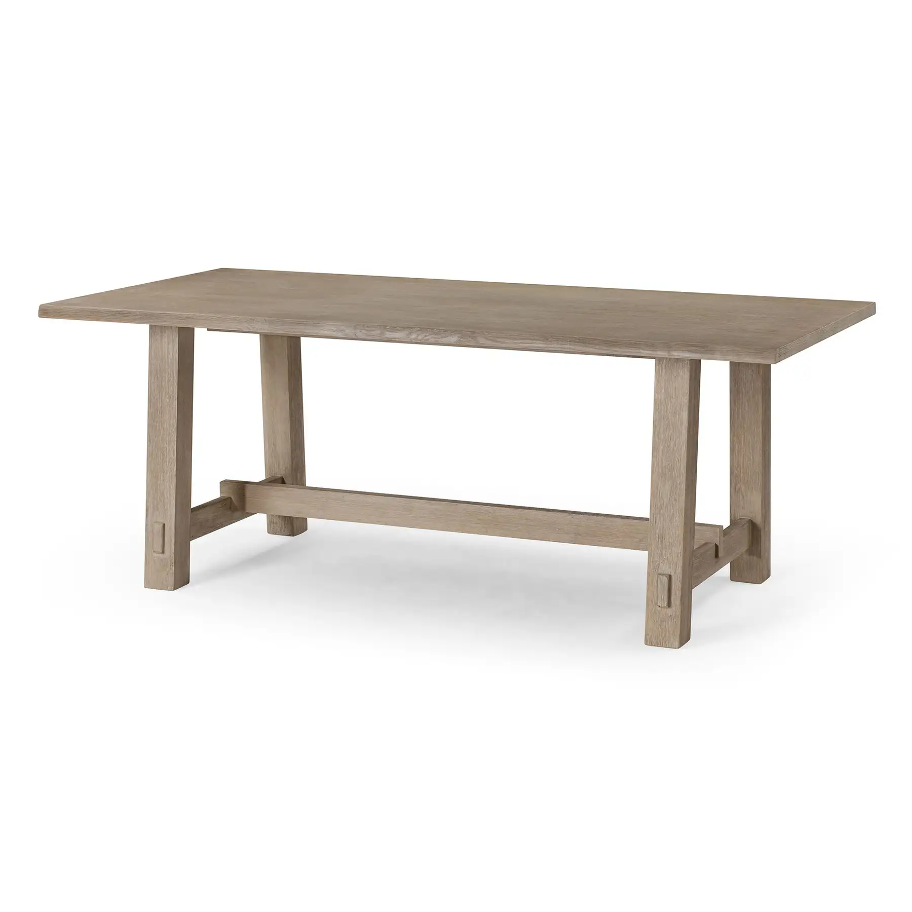 Maven Lane Yves Rectangular Wooden Dining Table in Weathered Grey Finish