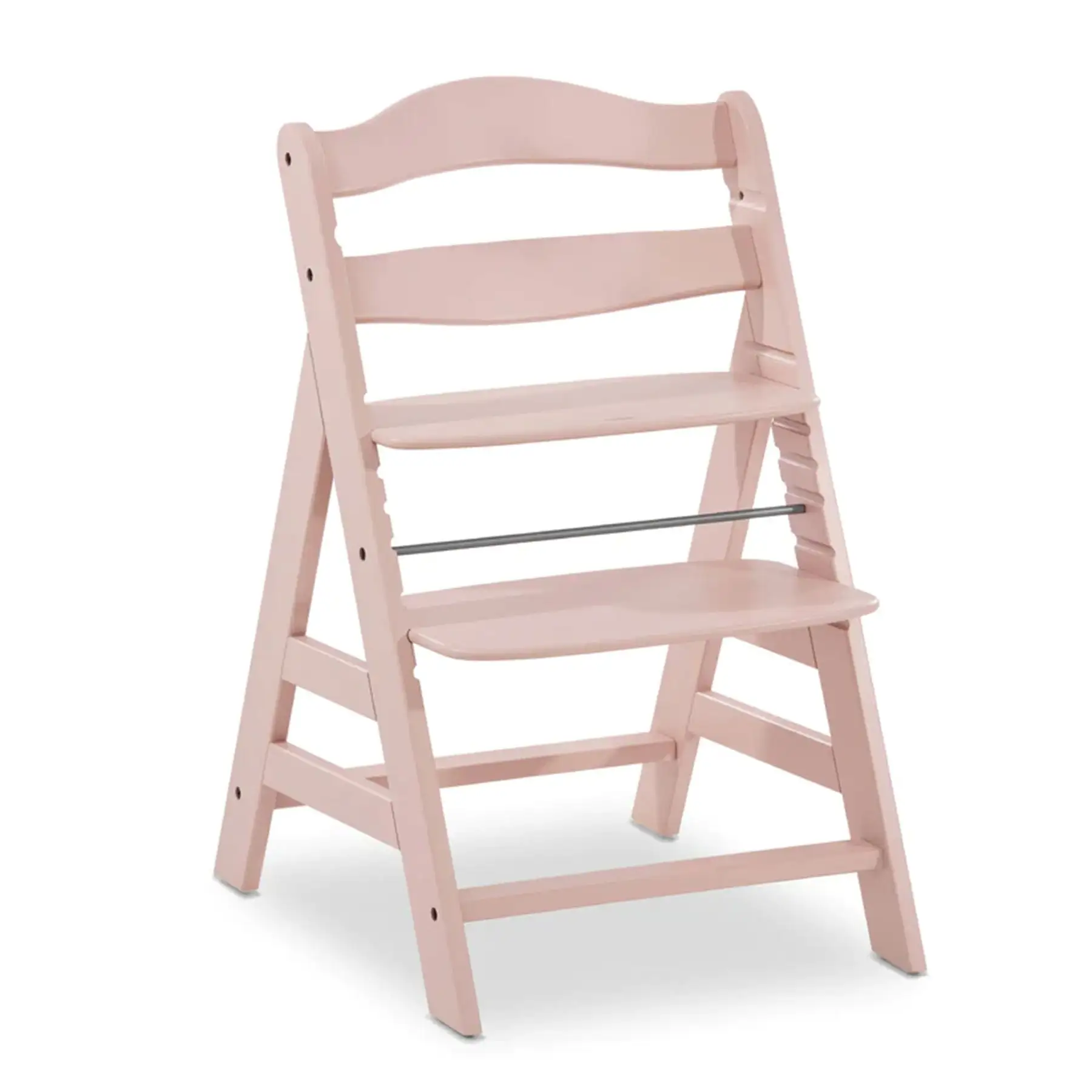 hauck Alpha+ Grow Along Adjustable Wooden Highchair, Beechwood, Rose Finish