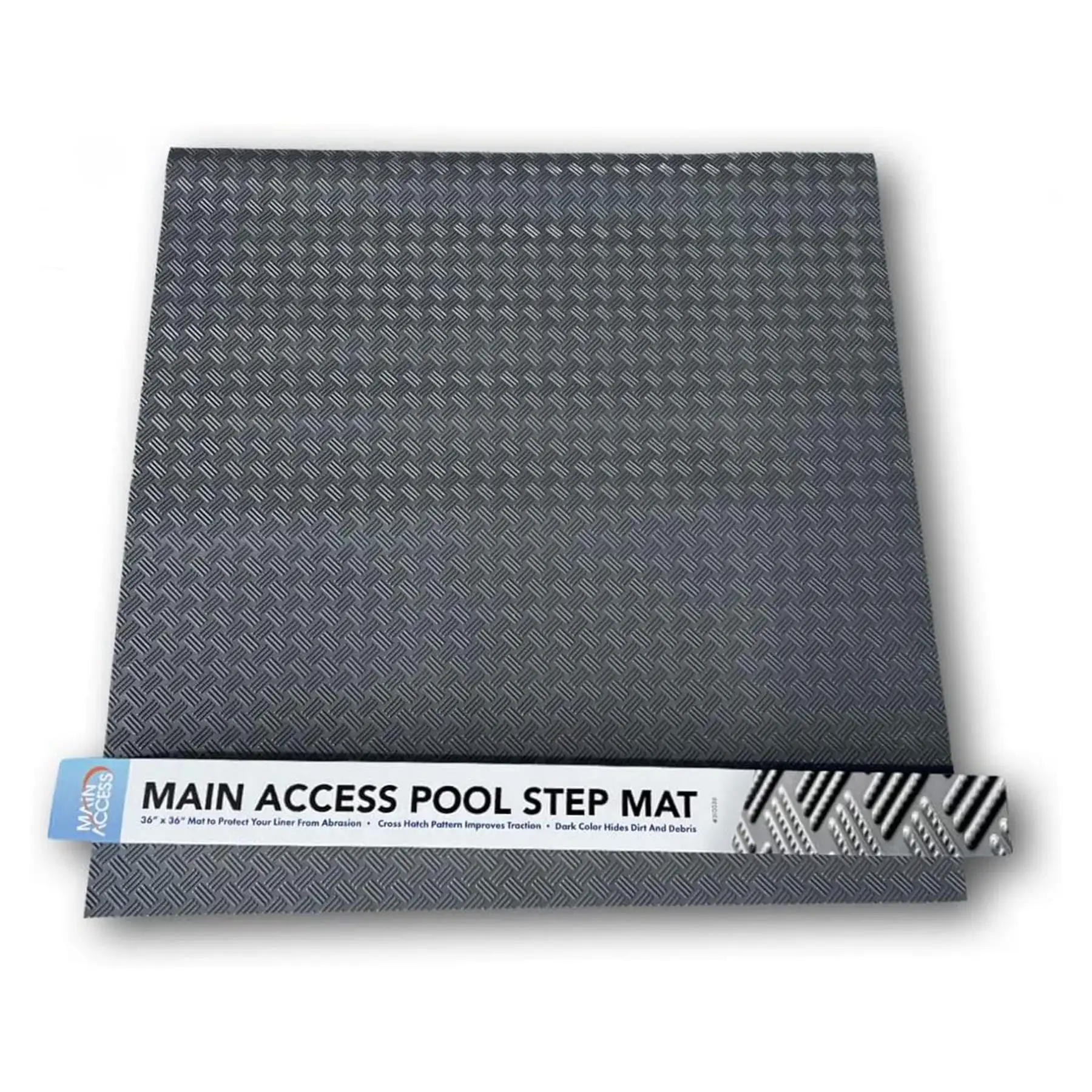 Main Access Large 36 x 36 Inch Pool Step Ladder Guard Mat, Accessory Only, Gray