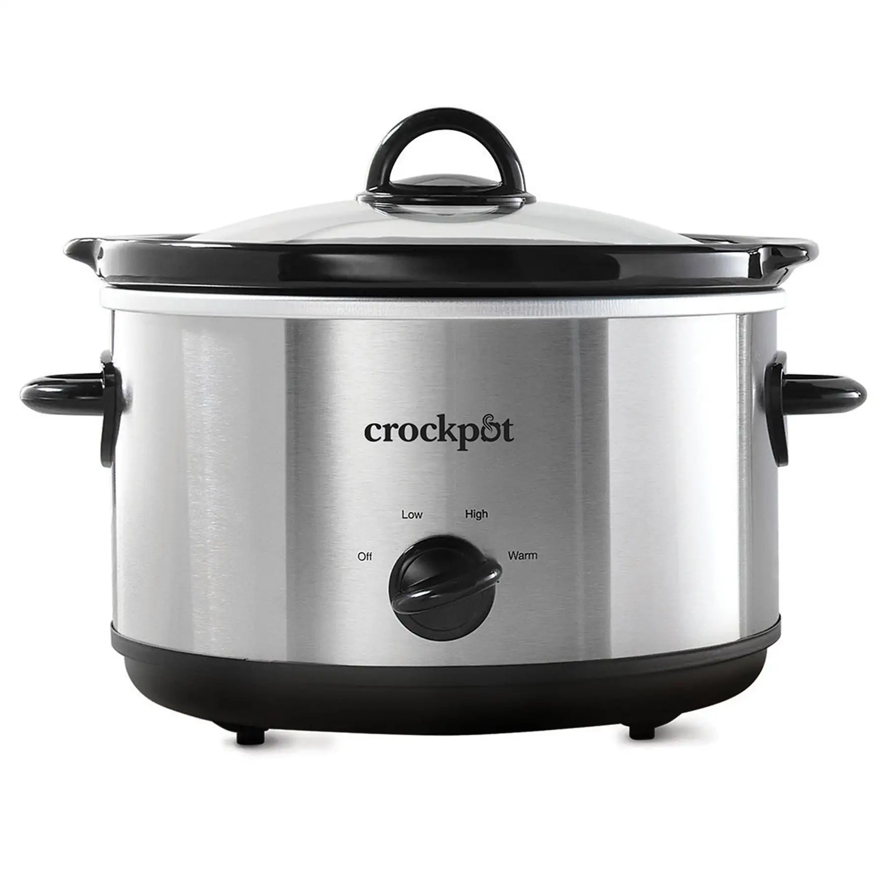 Crock-Pot 4.5 Quarts Manual Design Series Slow Cooker w/3 Heat Settings, Silver