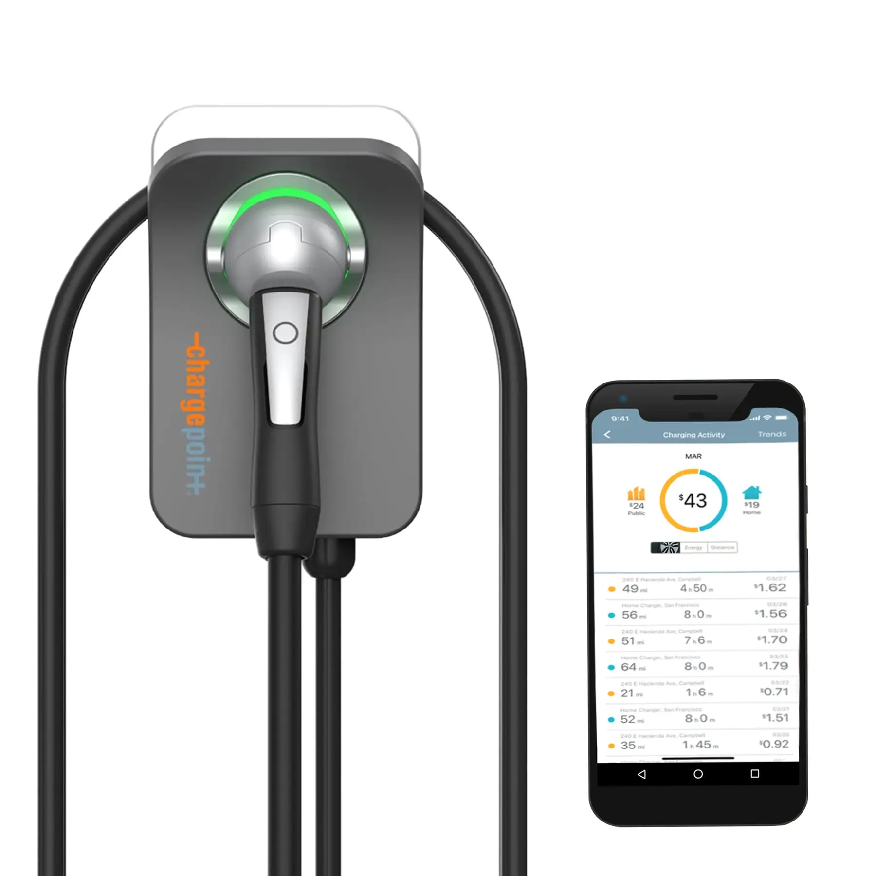 ChargePoint Home Flex Level 2 EV Charger NACS, Hardwired EV Fast Charge Station