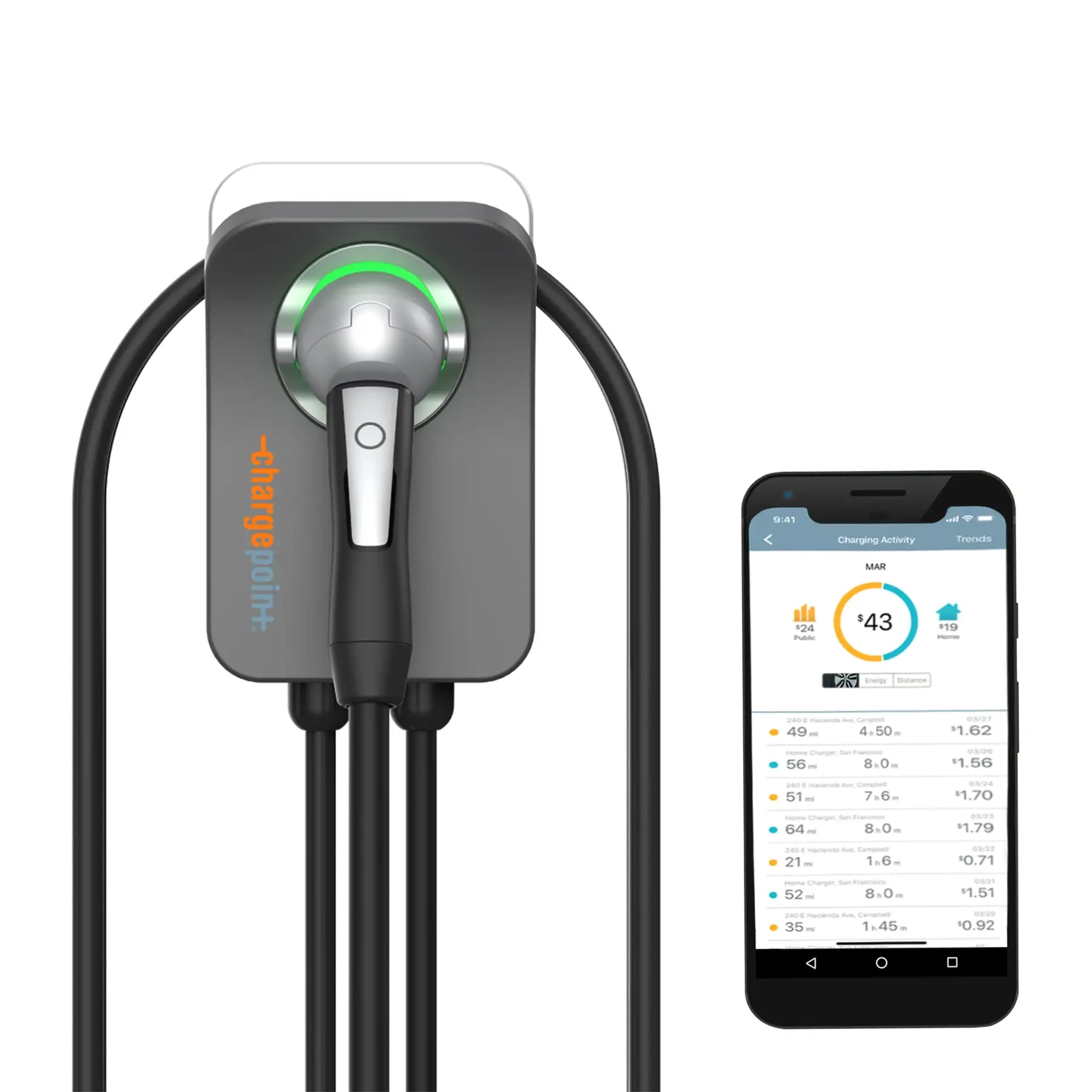 ChargePoint Home Flex Level 2 EV Charger NACS, NEMA 14-50 Outlet Charge Station