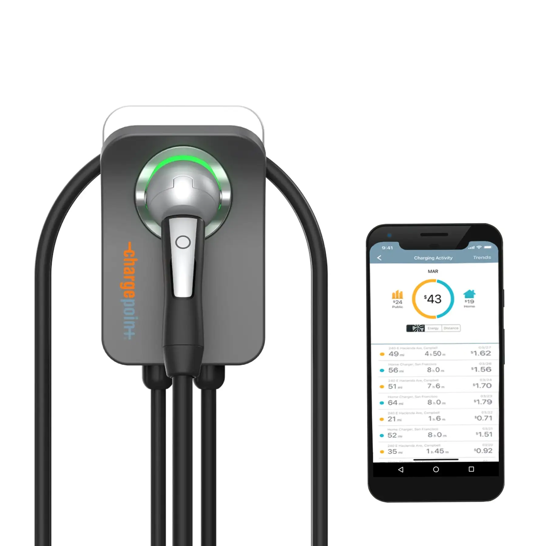 ChargePoint Home Flex Level 2 EV Charger NACS, NEMA 6-50 Outlet Charge Station