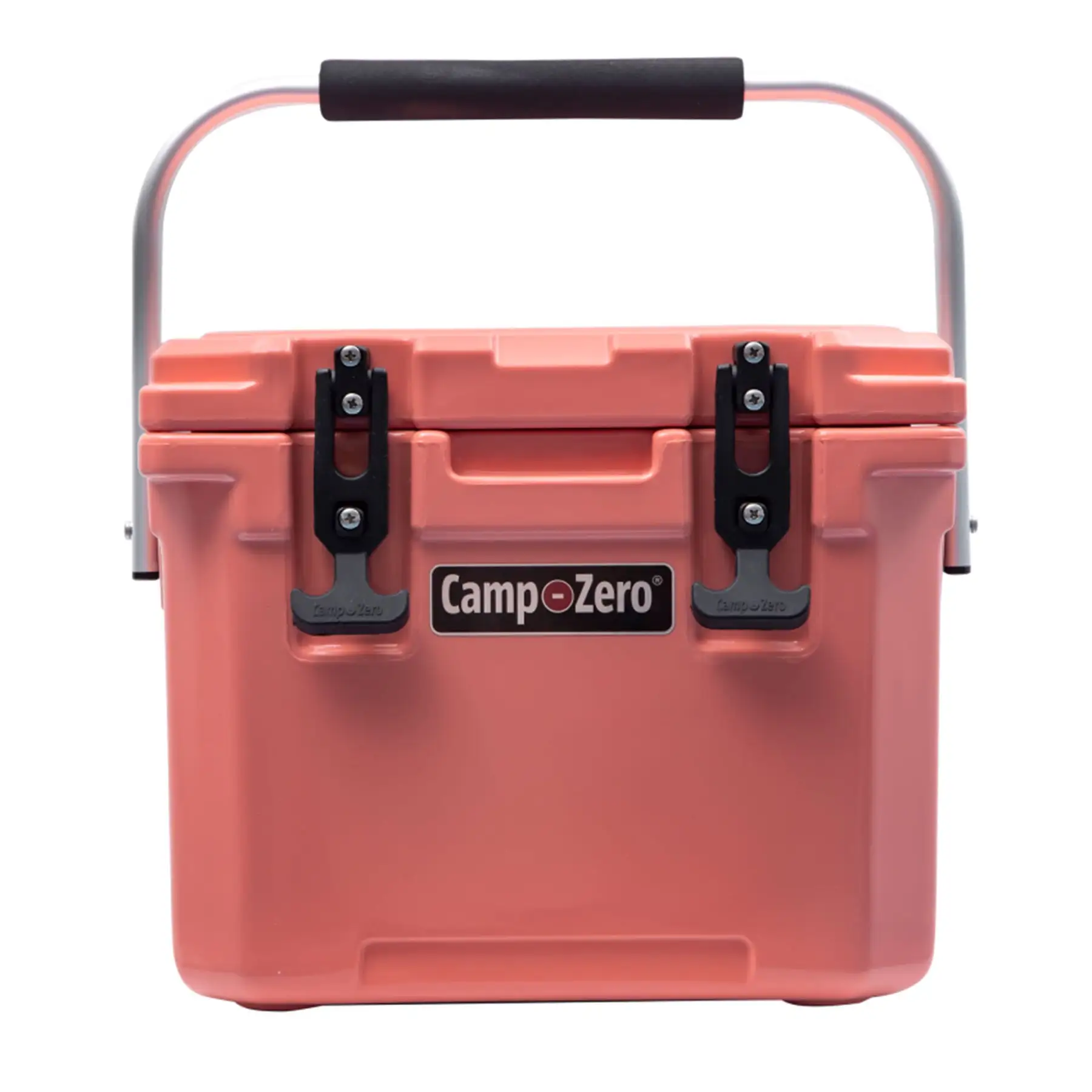 CAMP-ZERO 10 Liter 10.6 Quart Lidded Cooler with 2 Molded In Cup Holders, Coral