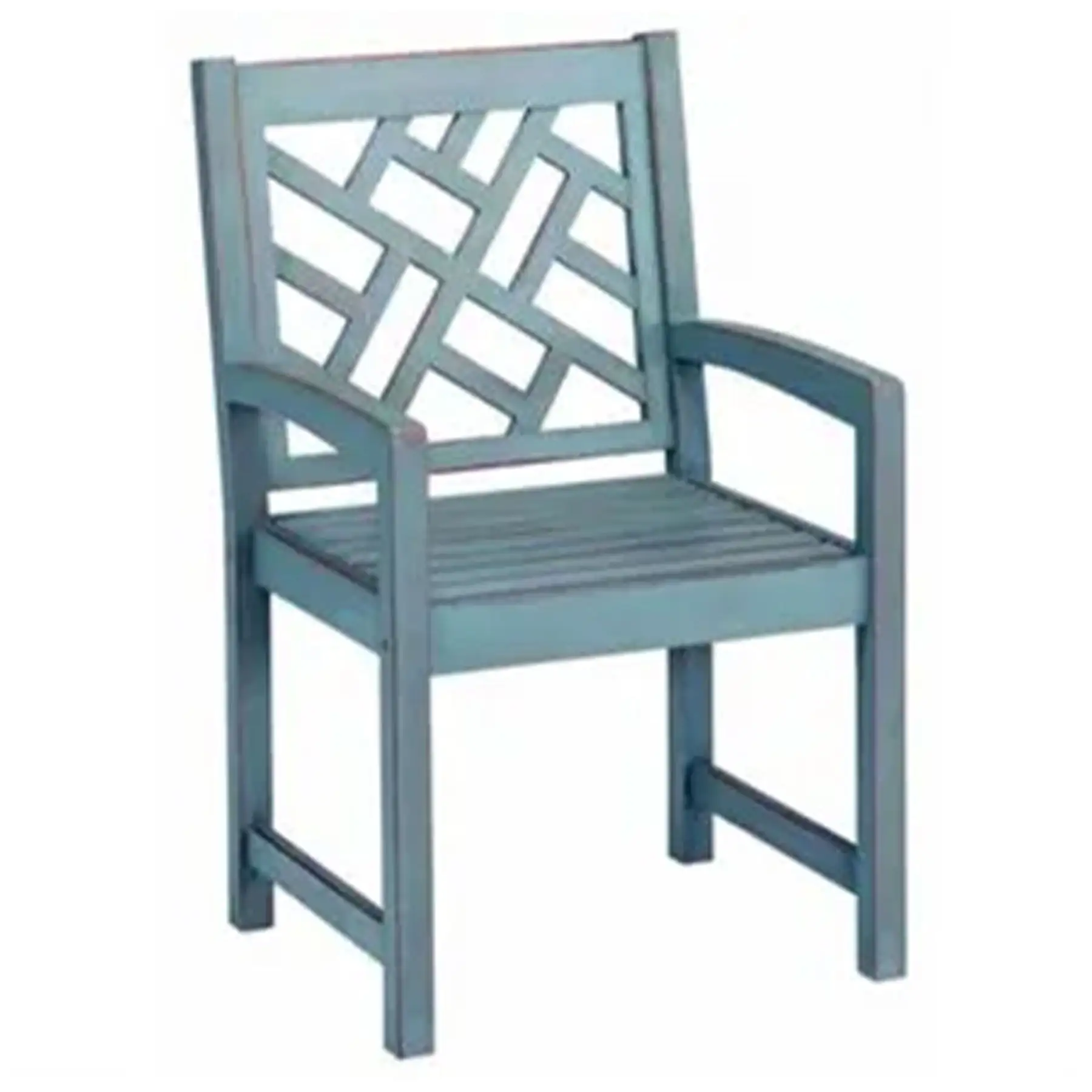 Four Seasons Courtyard Distressed 22?? Hardwood Portland Patio Arm Chair, Blue