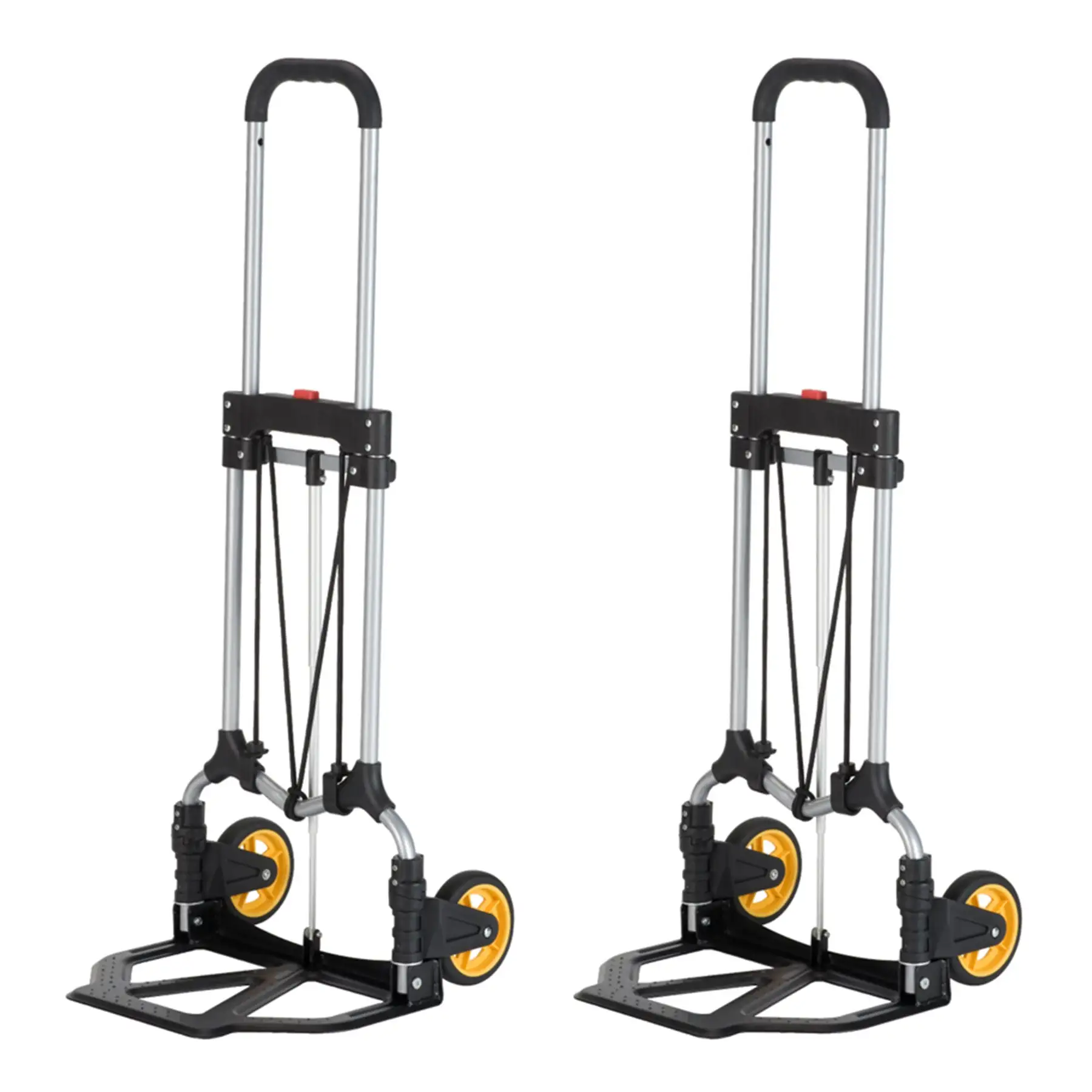 Magna Cart Ideal 150lb Capacity Extendable Steel Folding Hand Truck (2 Pack)