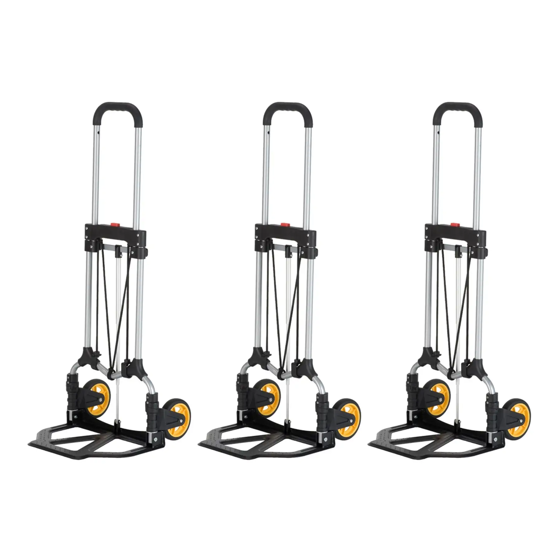 Magna Cart Ideal 150lb Capacity Extendable Steel Folding Hand Truck (3 Pack)