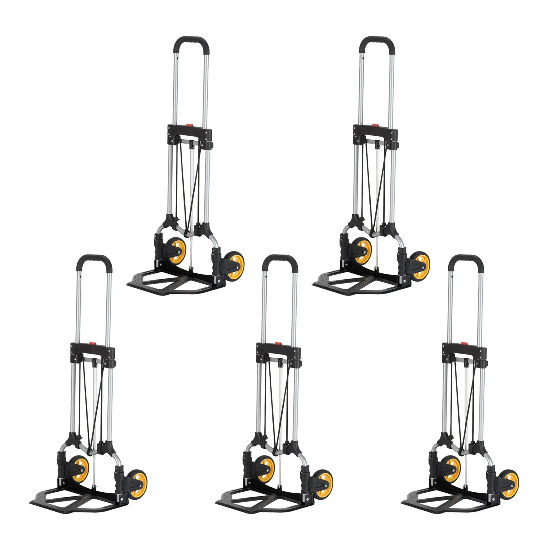 Magna Cart Ideal 150lb Capacity Extendable Steel Folding Hand Truck (5 Pack)