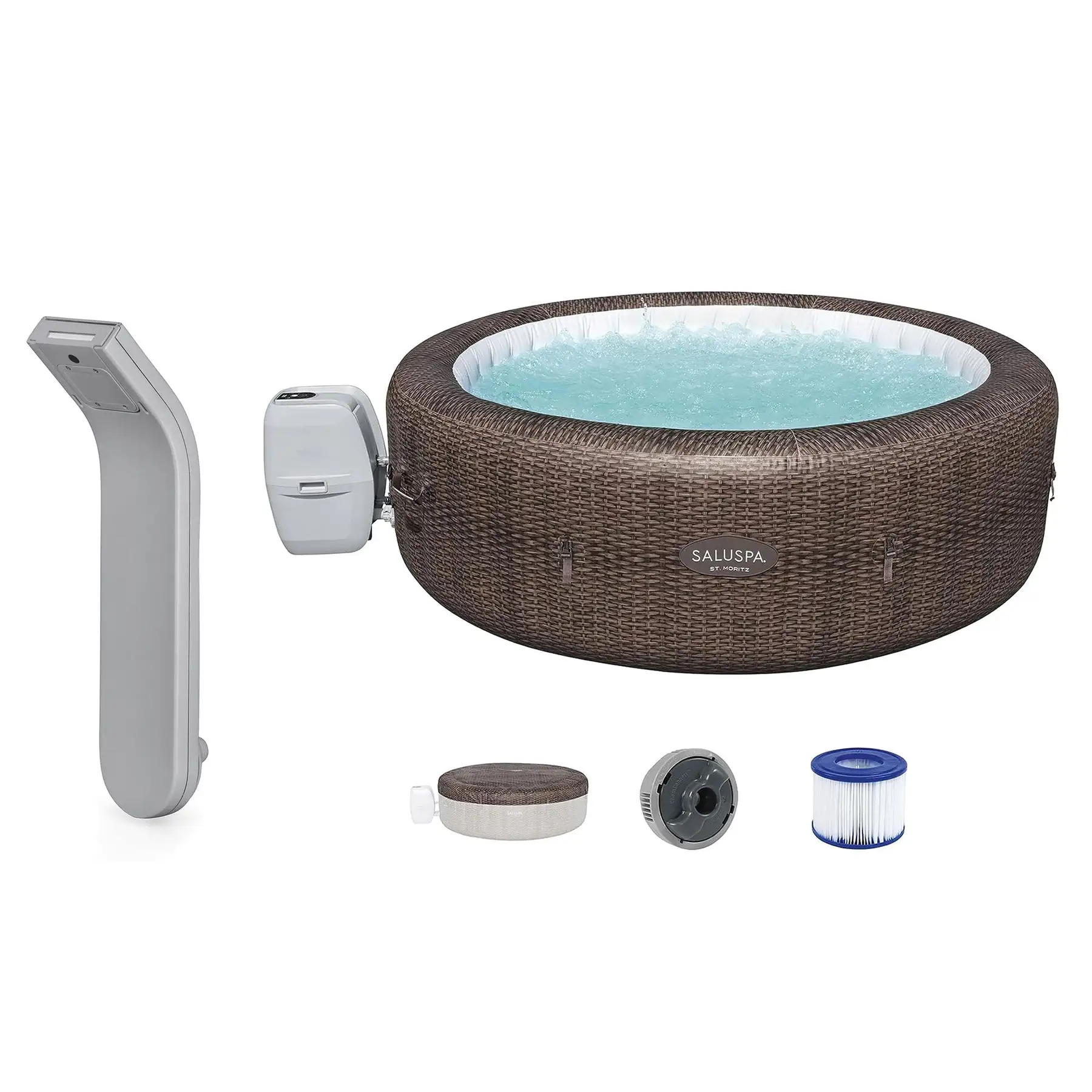 SaluSpa Color Changing Waterfall Accessory w/ Bestway SaluSpa AirJet Hot Tub