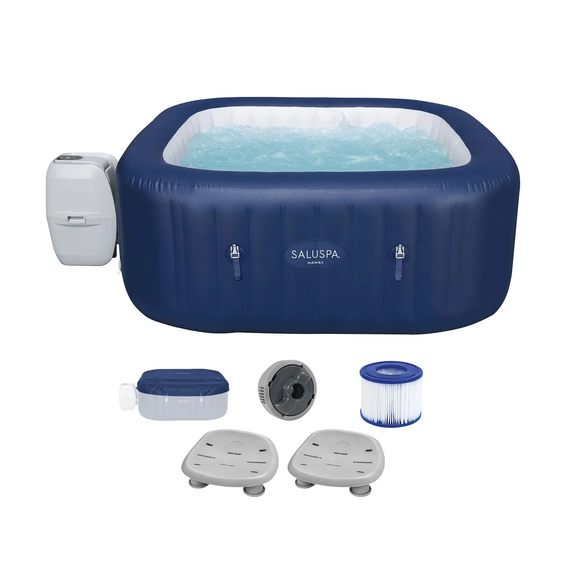 Bestway SaluSpa Hawaii AirJet Inflatable Hot Tub w/Pool and Spa Seat (2 Pack)