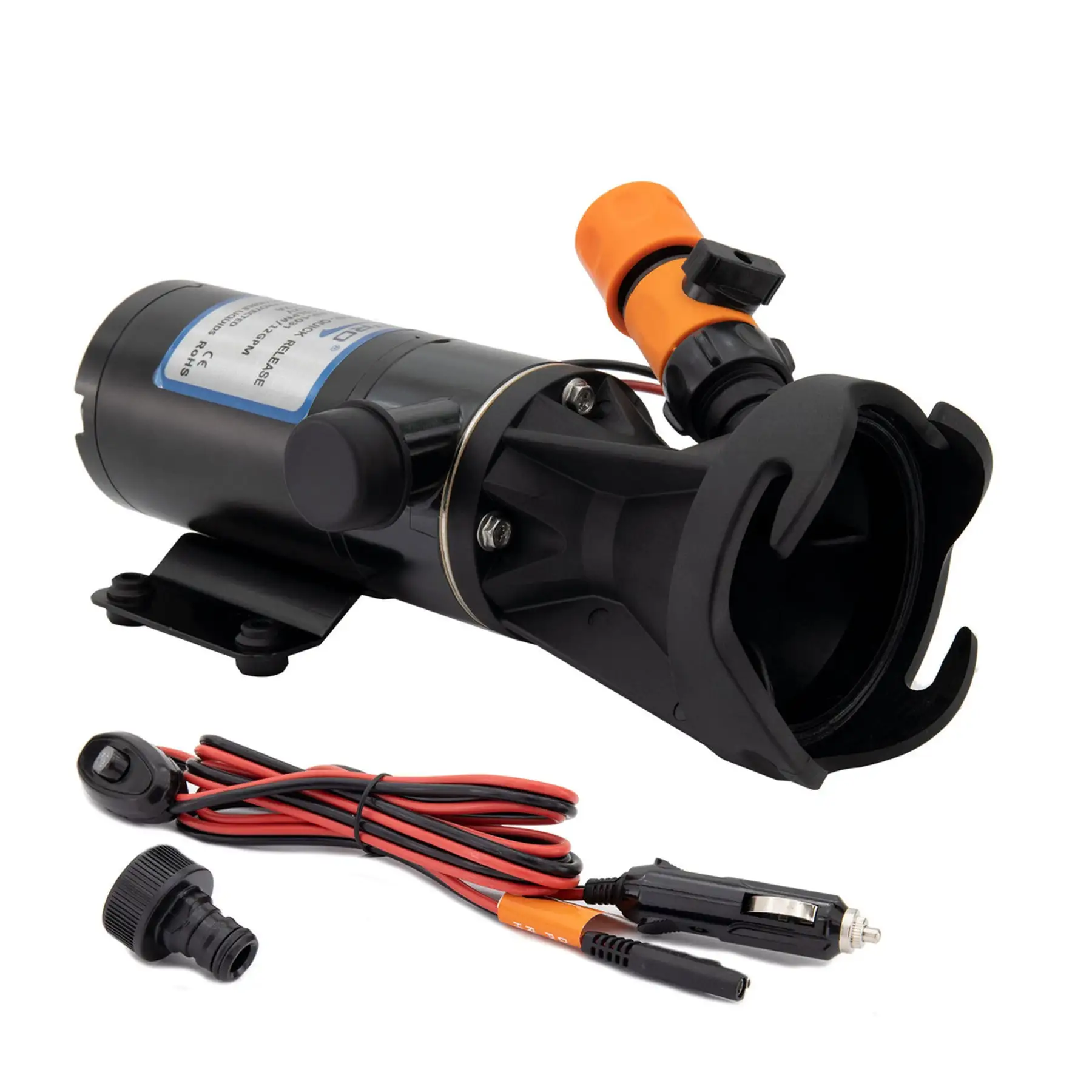 RecPro 12 Volt RV Macerator Pump, Portable 12GPM Sewage Waste Grinder Dump Pump