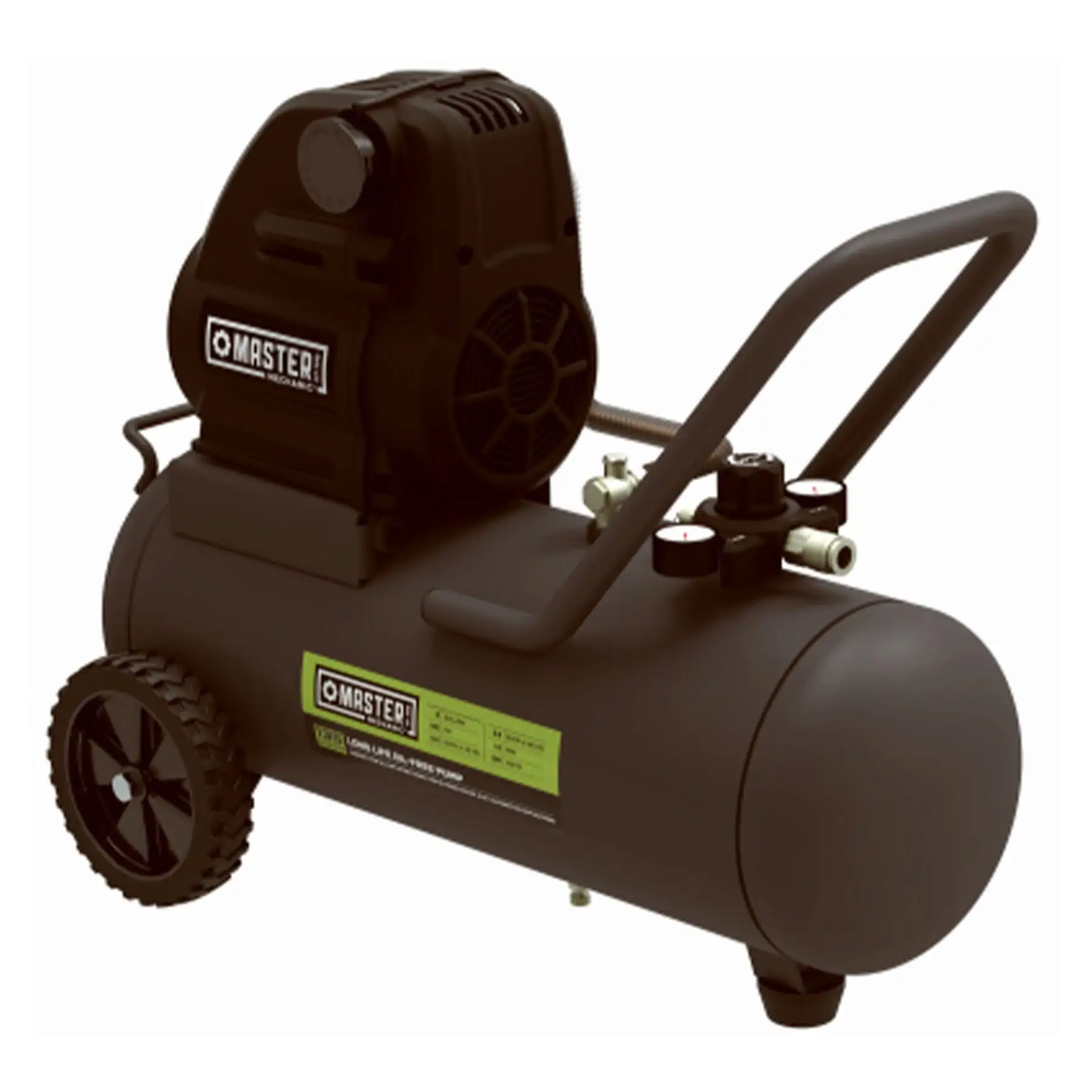 Master Mechanic 8 Gallon Portable Oil Free Air Compressor with Enclosed Motor