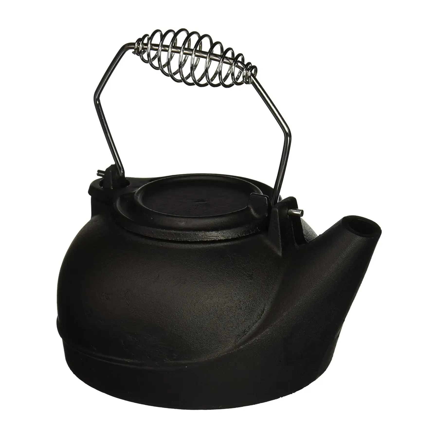 Panacea Fireplace Cast Iron Wood Stove Kettle Humidifier w/ Chrome Handle, Black