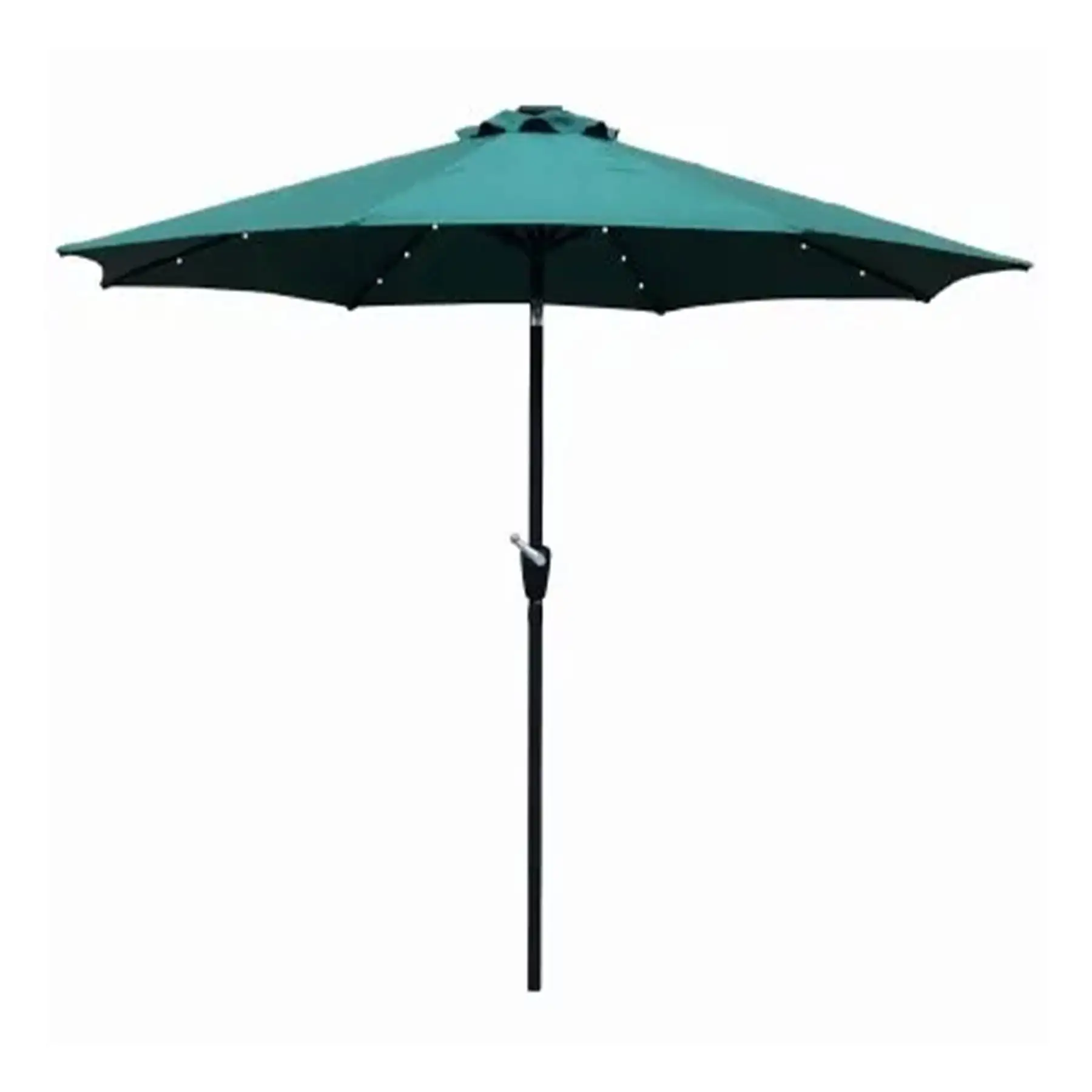 Four Seasons Courtyard 9?? Polyester LED Steel Pole Patio Market Umbrella, Green