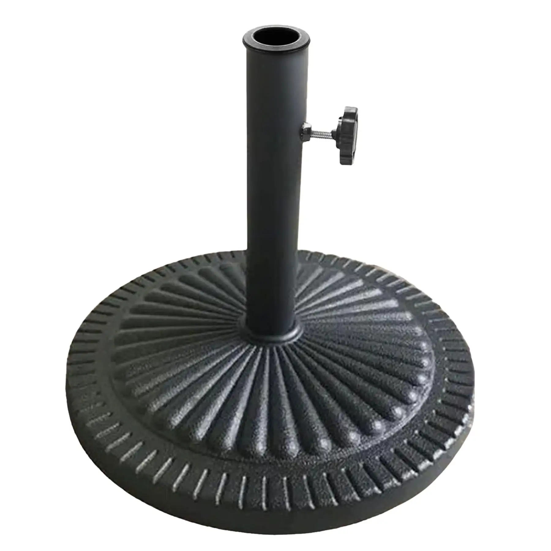 Four Seasons Courtyard 22 Inch Umbrella Base Fits Up To 2" Umbrella Pole, Black