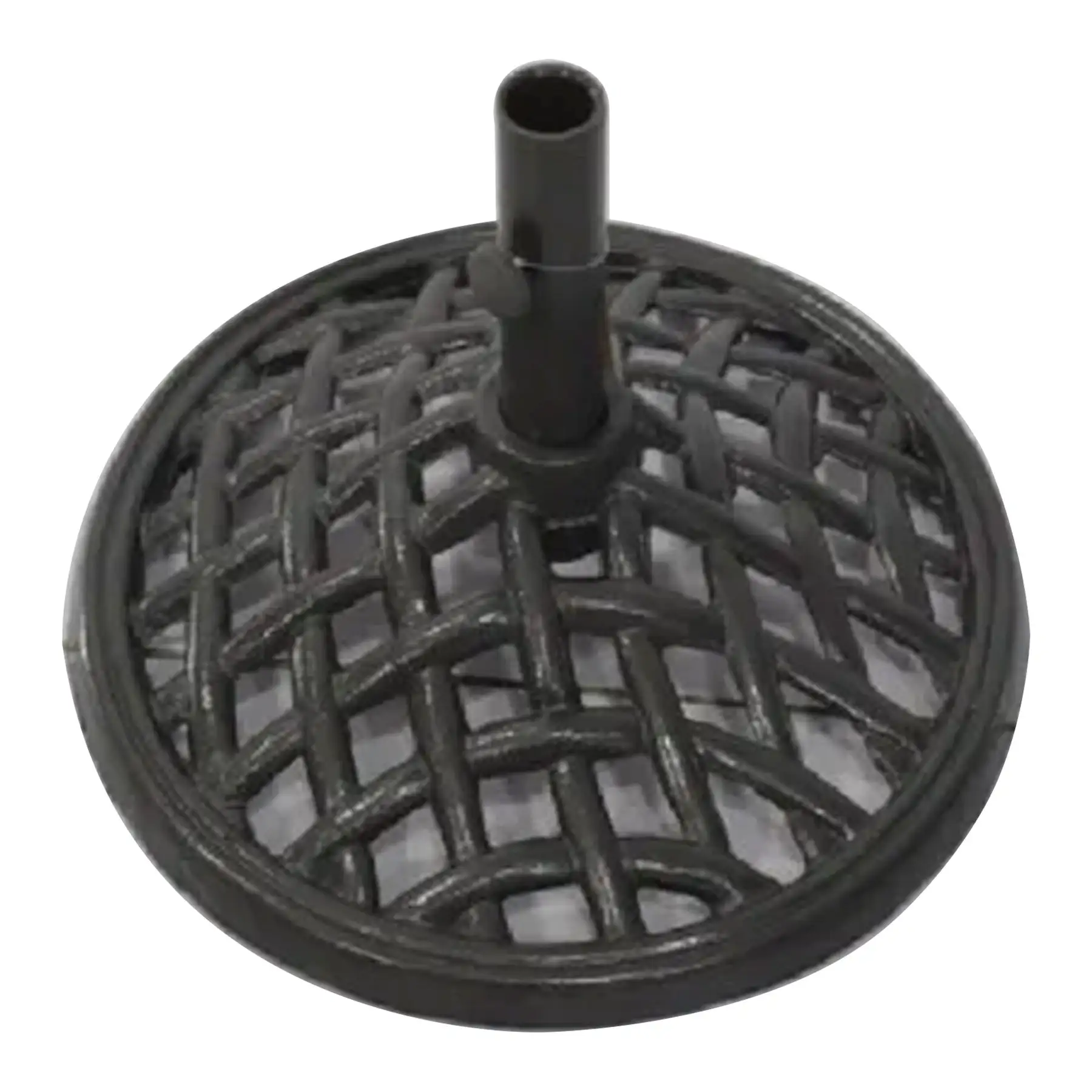 Four Seasons Courtyard Norwalk 19?? Round Cast Iron Umbrella Holder Base, Black