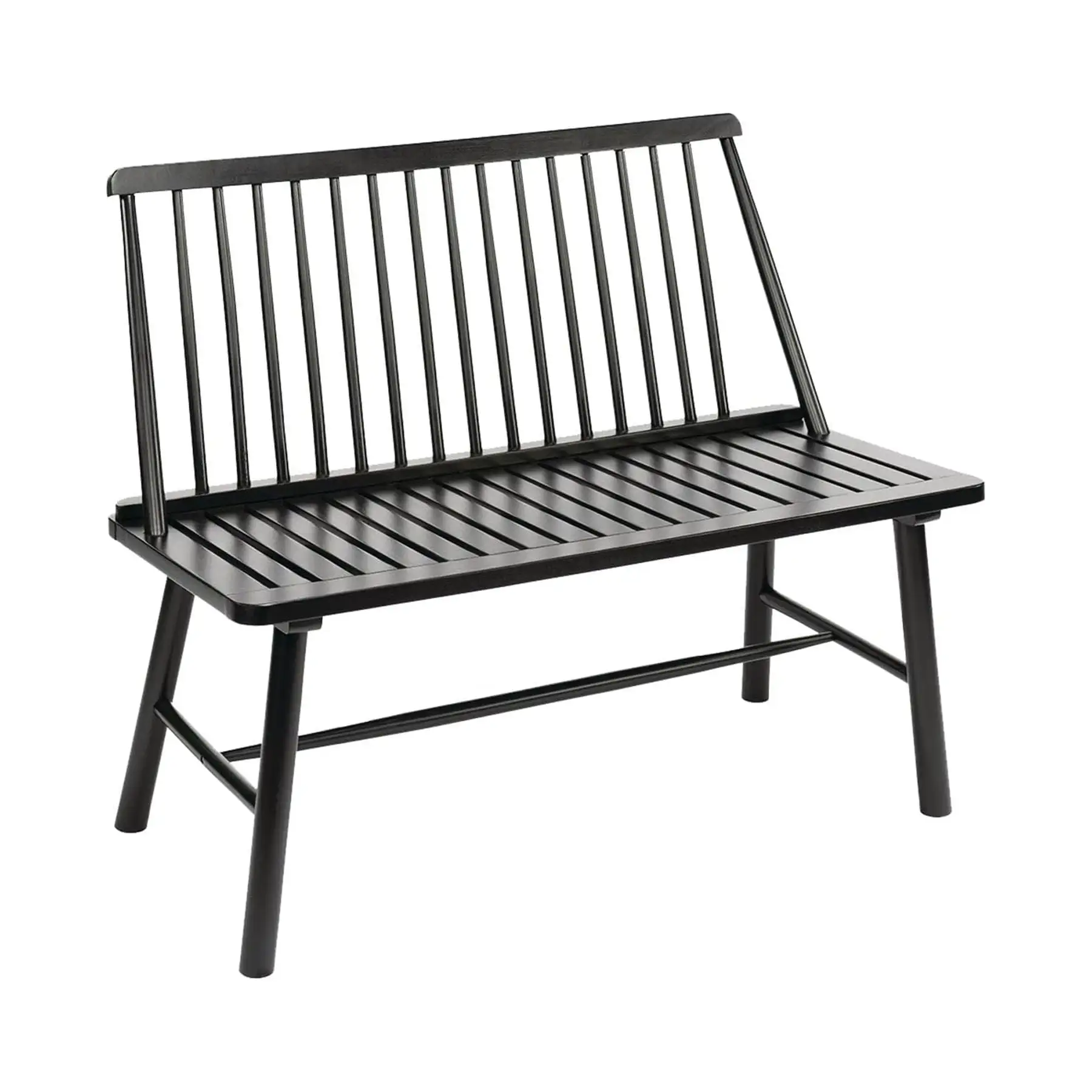 Jack Post 4 Feet Durable Indonesian Hardwood Farmhouse Bench for Patio, Black