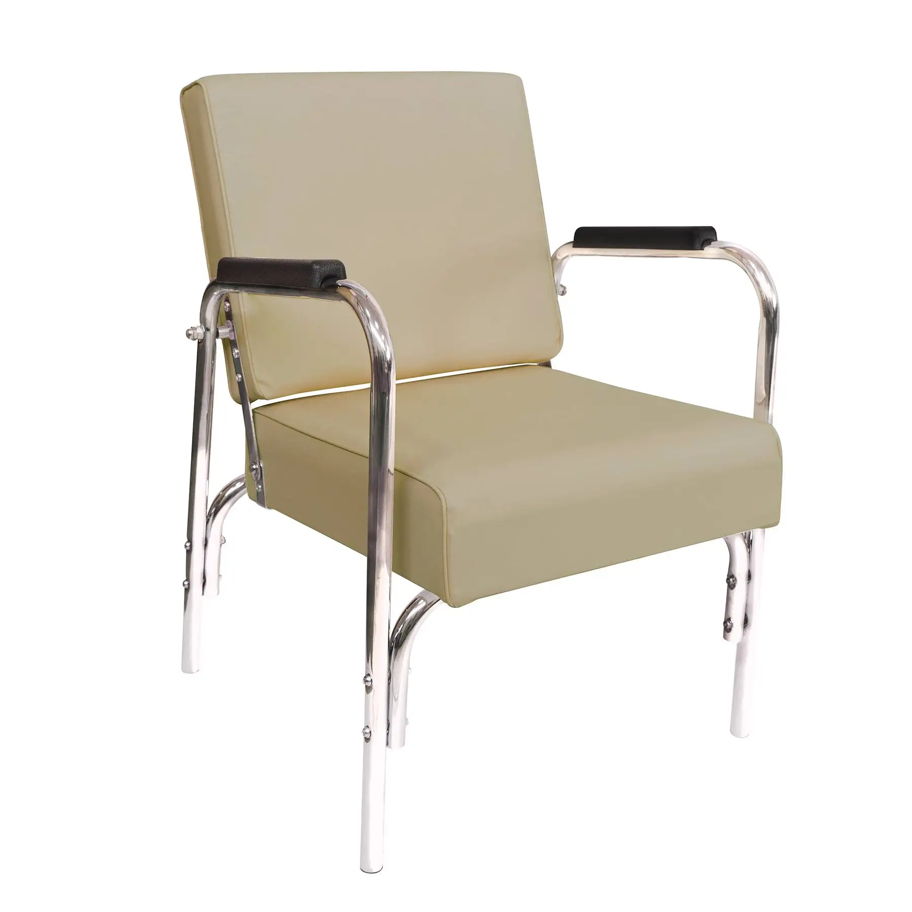 PureSana Chromium Ella Professional Reclining Shampoo Chair for Salons, Tan