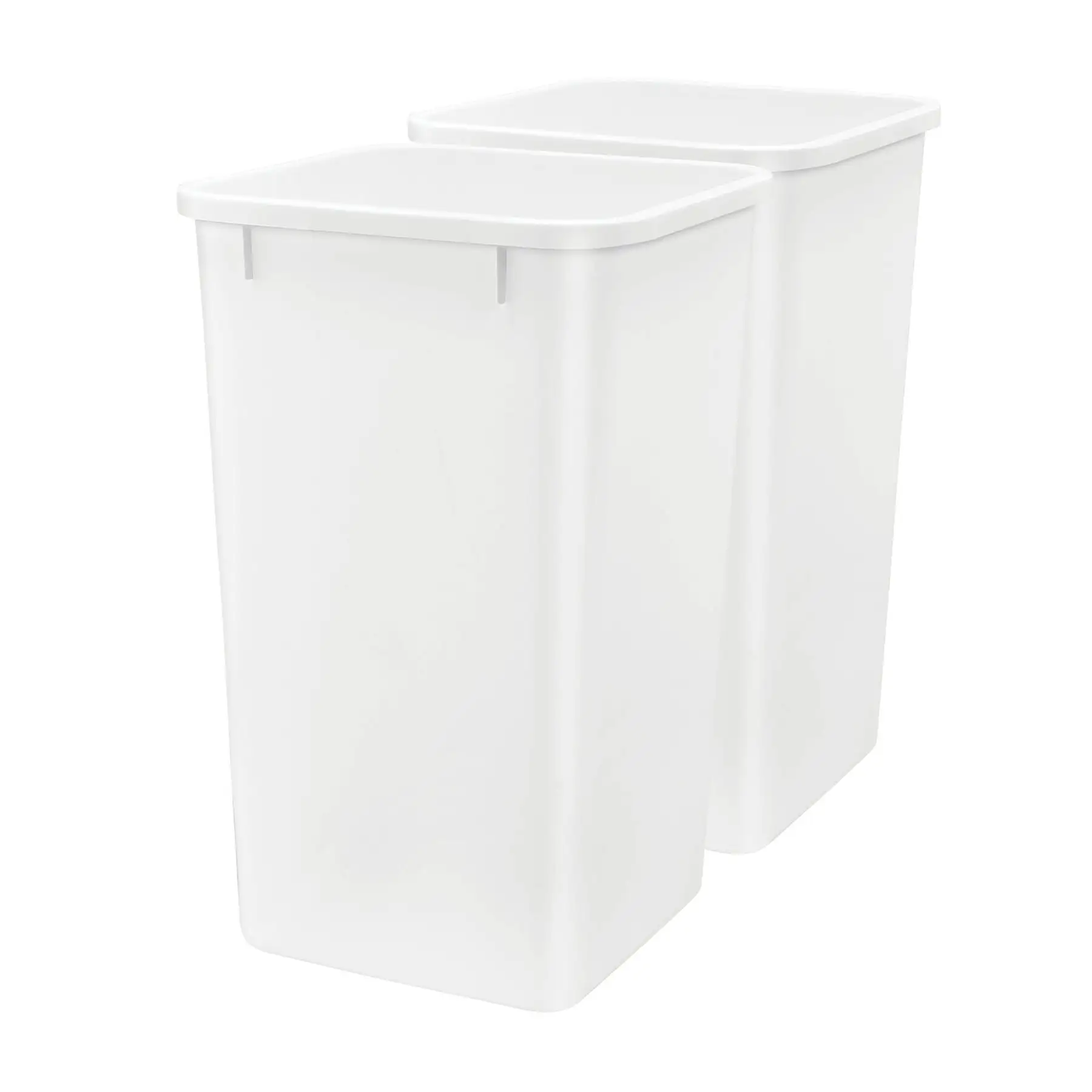 Rev-A-Shelf Polymer Replacement 27 qt. Trash Bin, White, 2 Pack, RV-1024-11-2