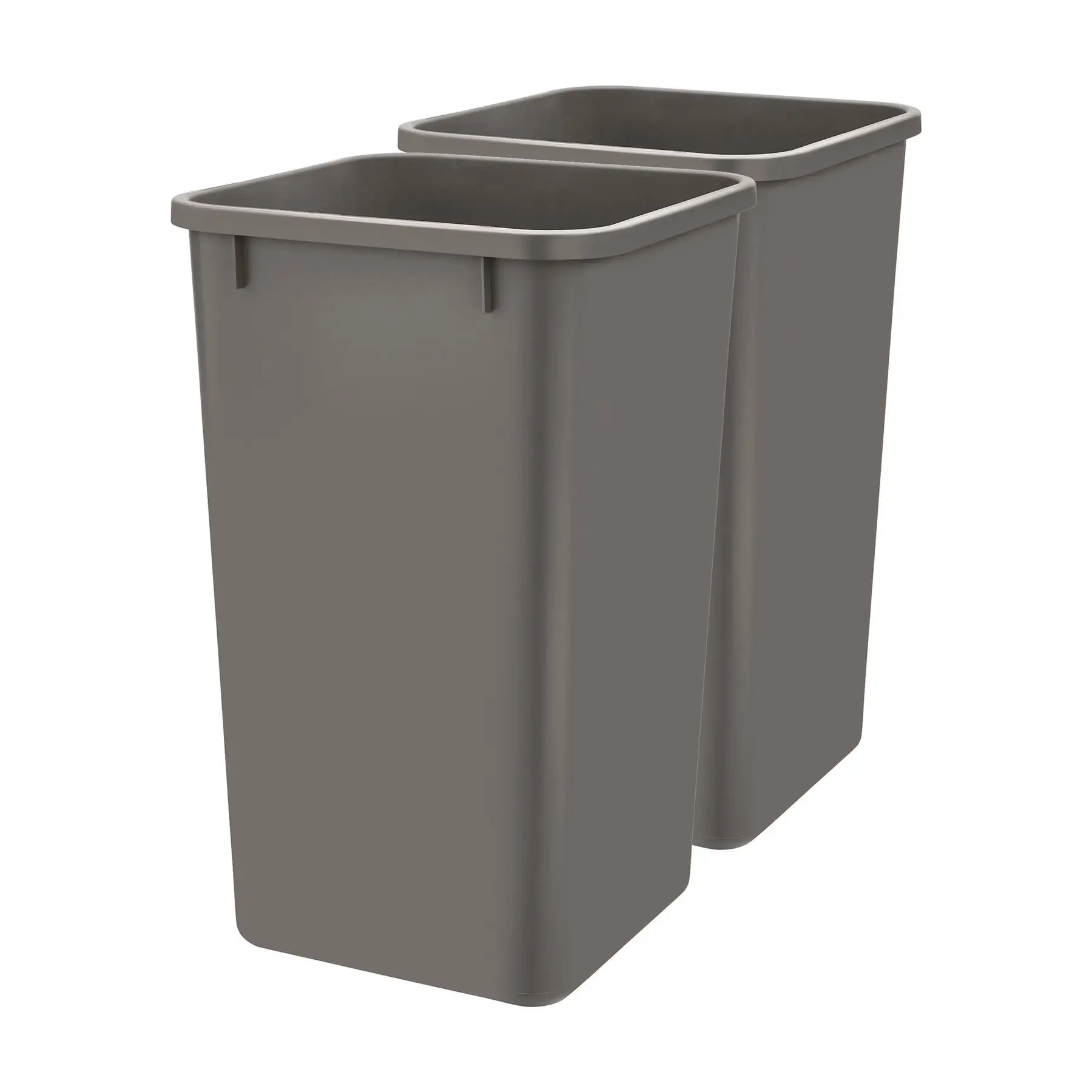 Rev-A-Shelf Polymer Replacement 27 qt. Trash Bin, Gray, 2 Pack, RV-1024-13-2