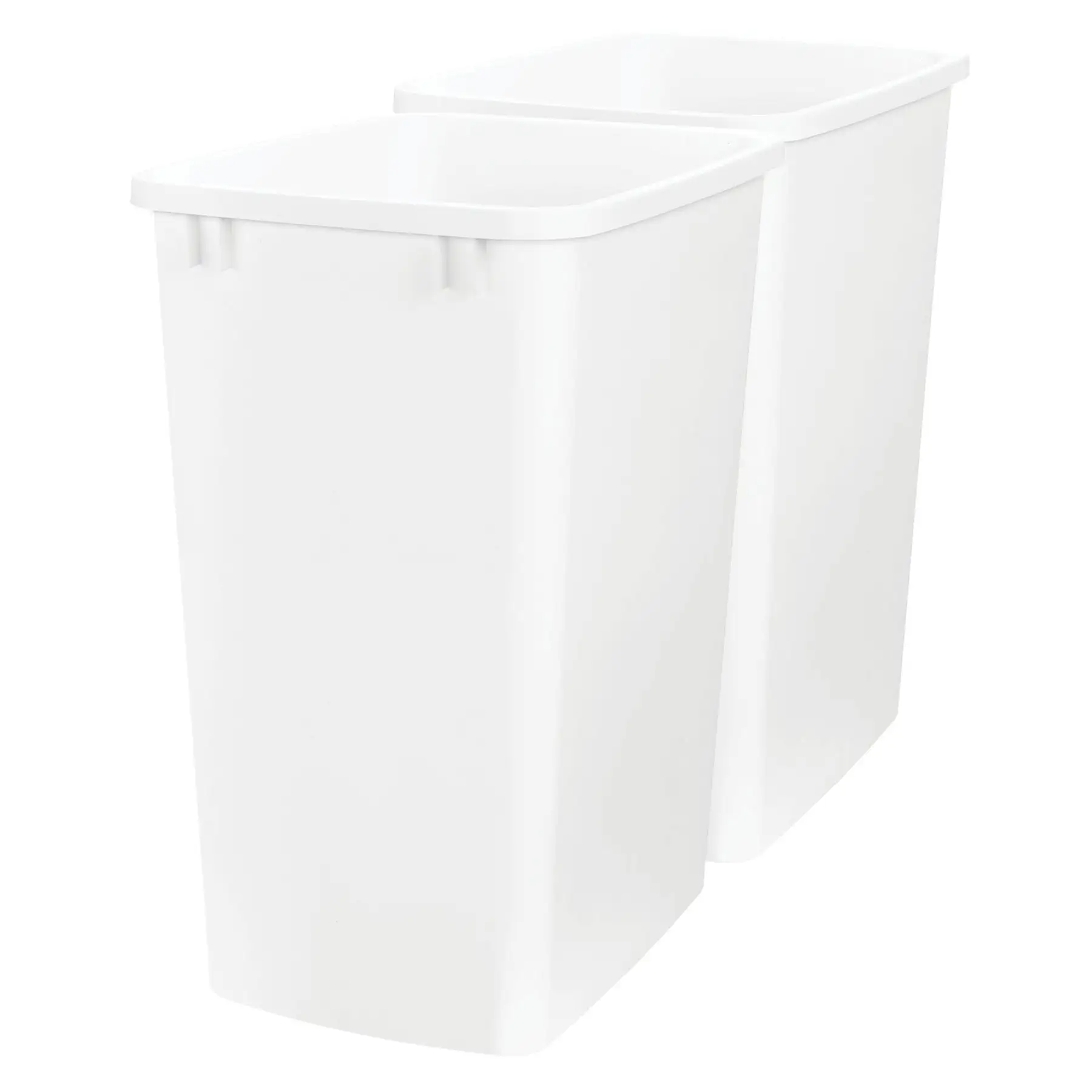 Rev-A-Shelf Polymer Replacement 35 qt. Trash Bin, White, 2 Pack, RV-35-11-2