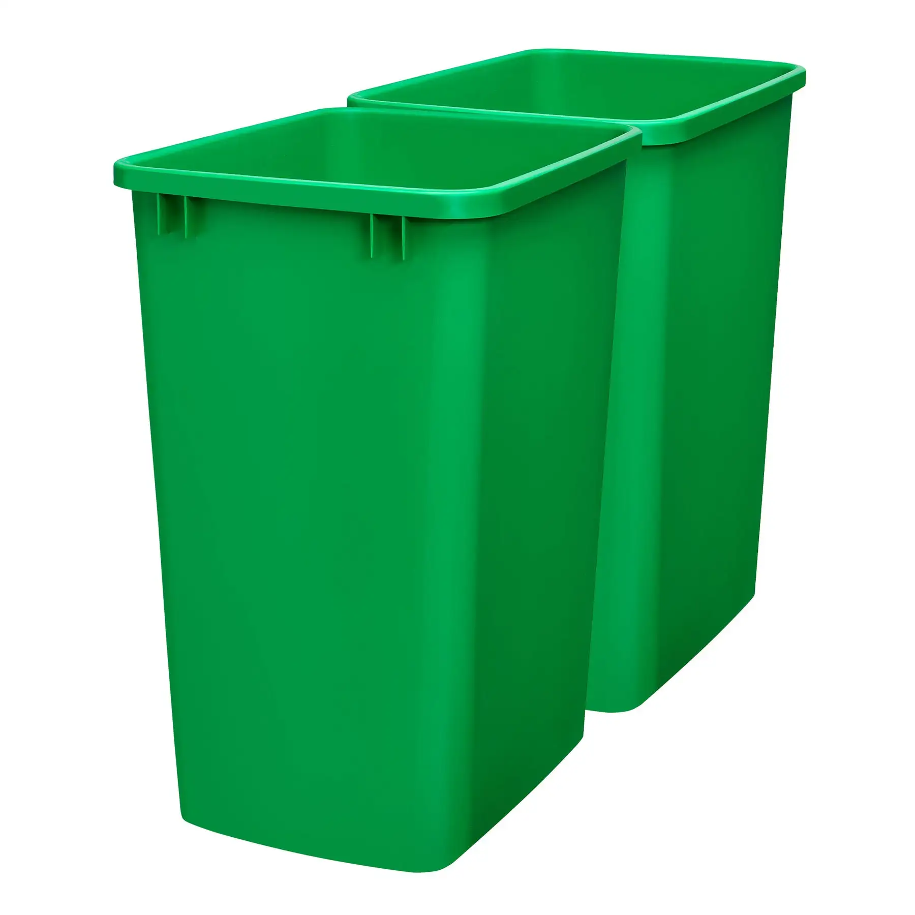 Rev-A-Shelf Polymer Replacement 35 qt. Trash Bin, Green, 2 Pack, RV-35-19-2