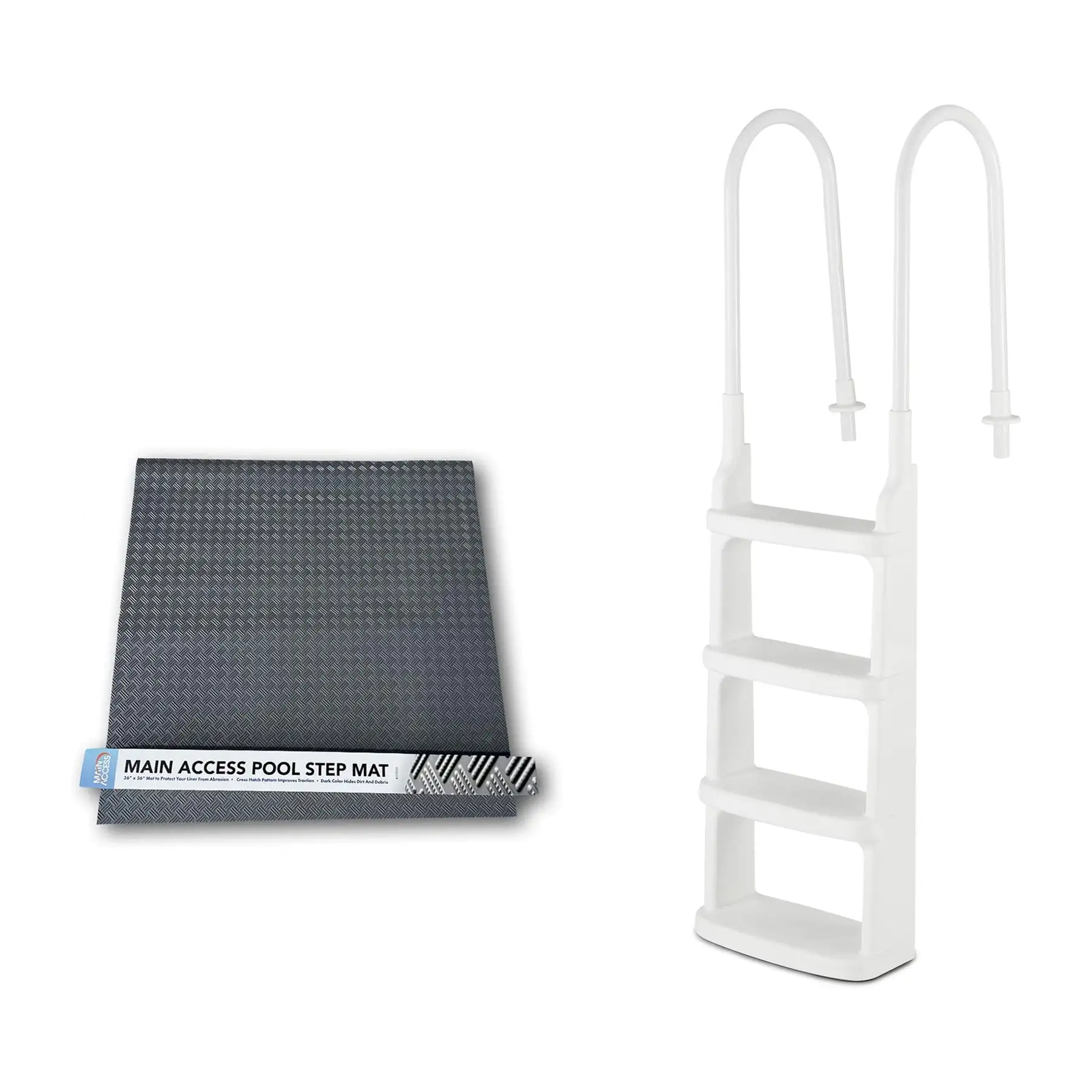 Main Access Large Step Ladder Guard Mat with Easy Incline Swimming Pool Ladder